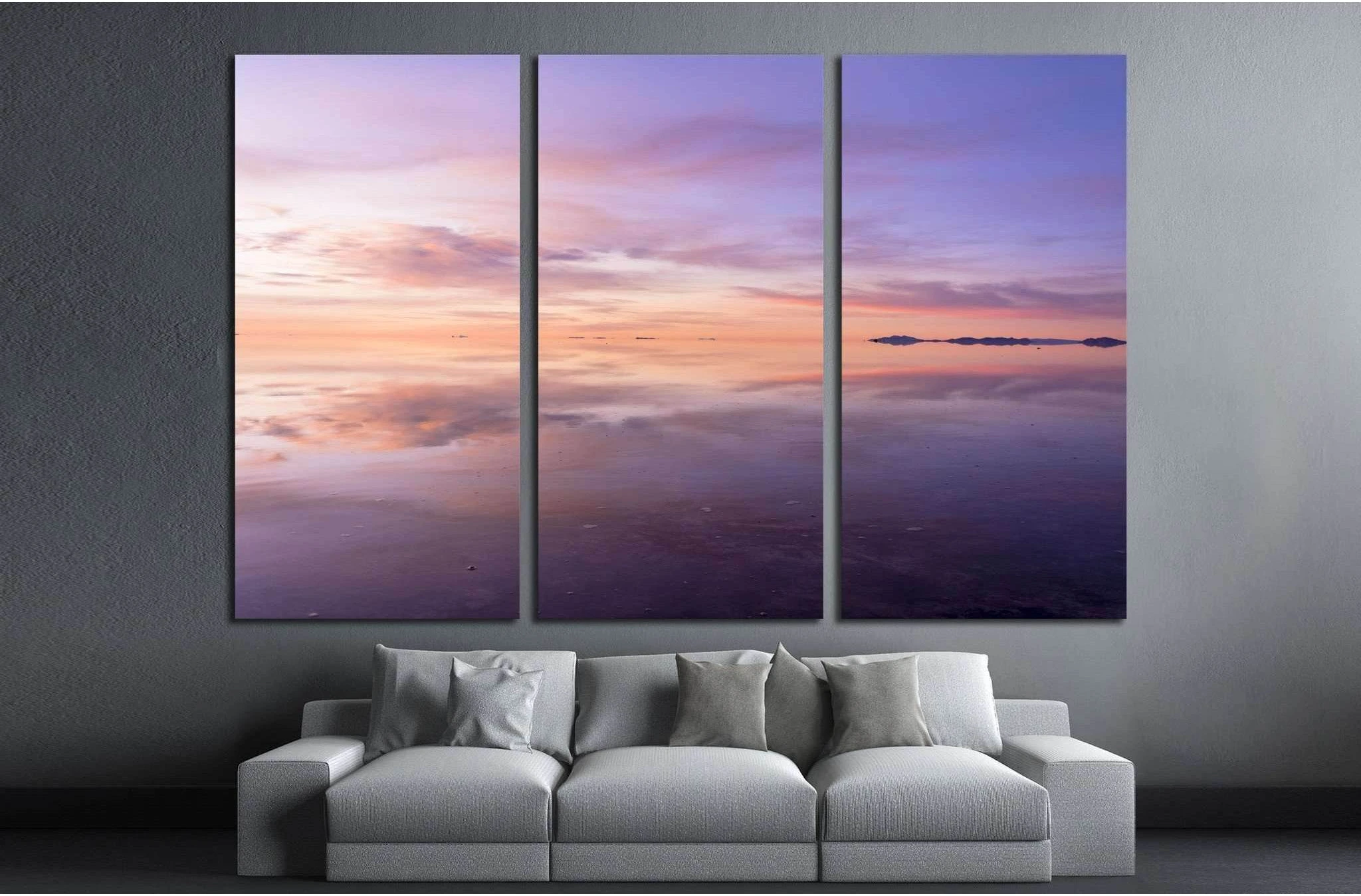 uyuni salt lake №1996 Ready to Hang Canvas Print - Zellart Canvas Prints ALL_Products, s-1996
