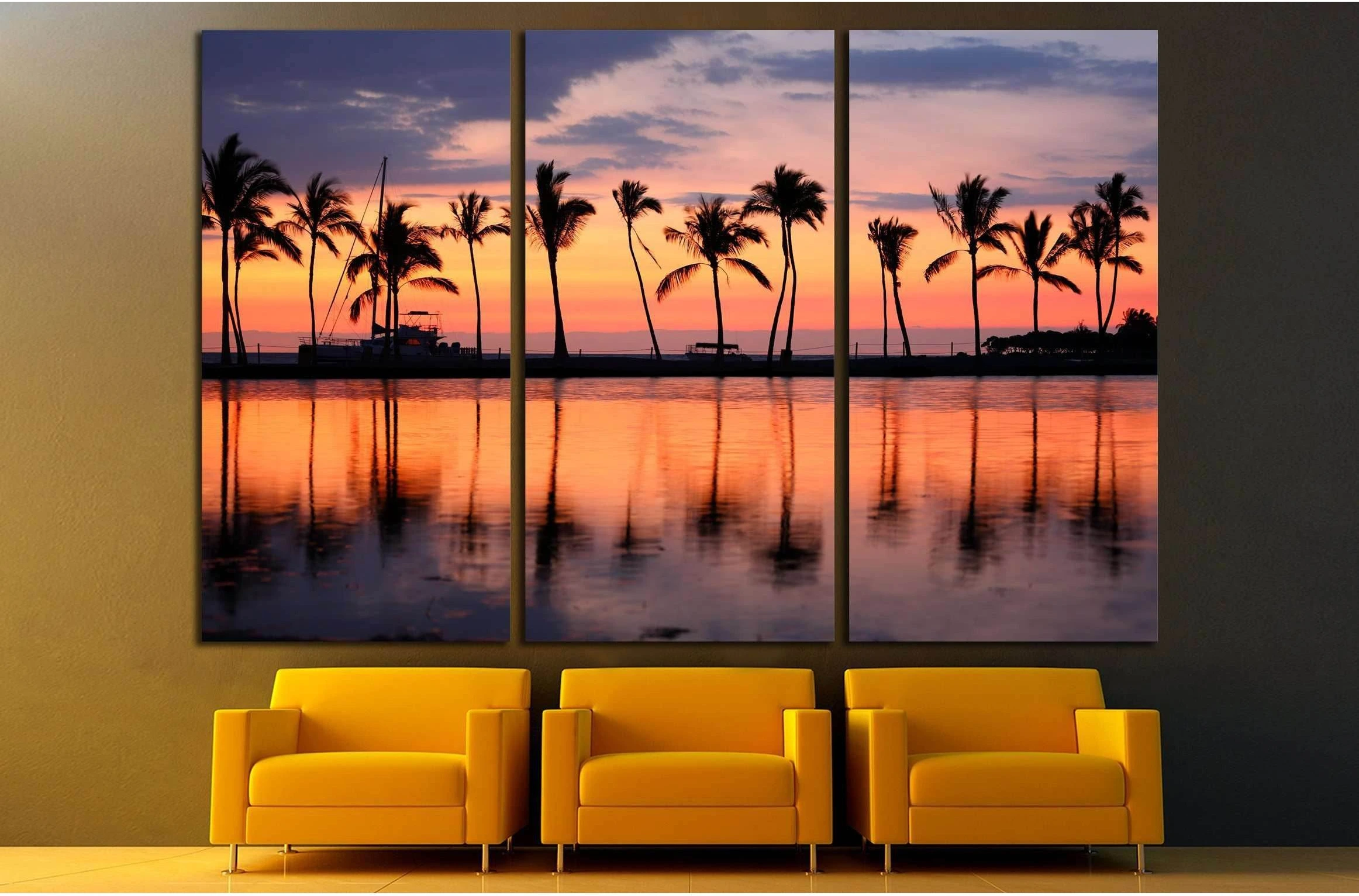 Vacation getaway colorful concept photo from sea ocean water at Big Island, Hawaii, USA №2694 Ready to Hang Canvas Print - Zellart Canvas Prints ALL_Products, s-2694