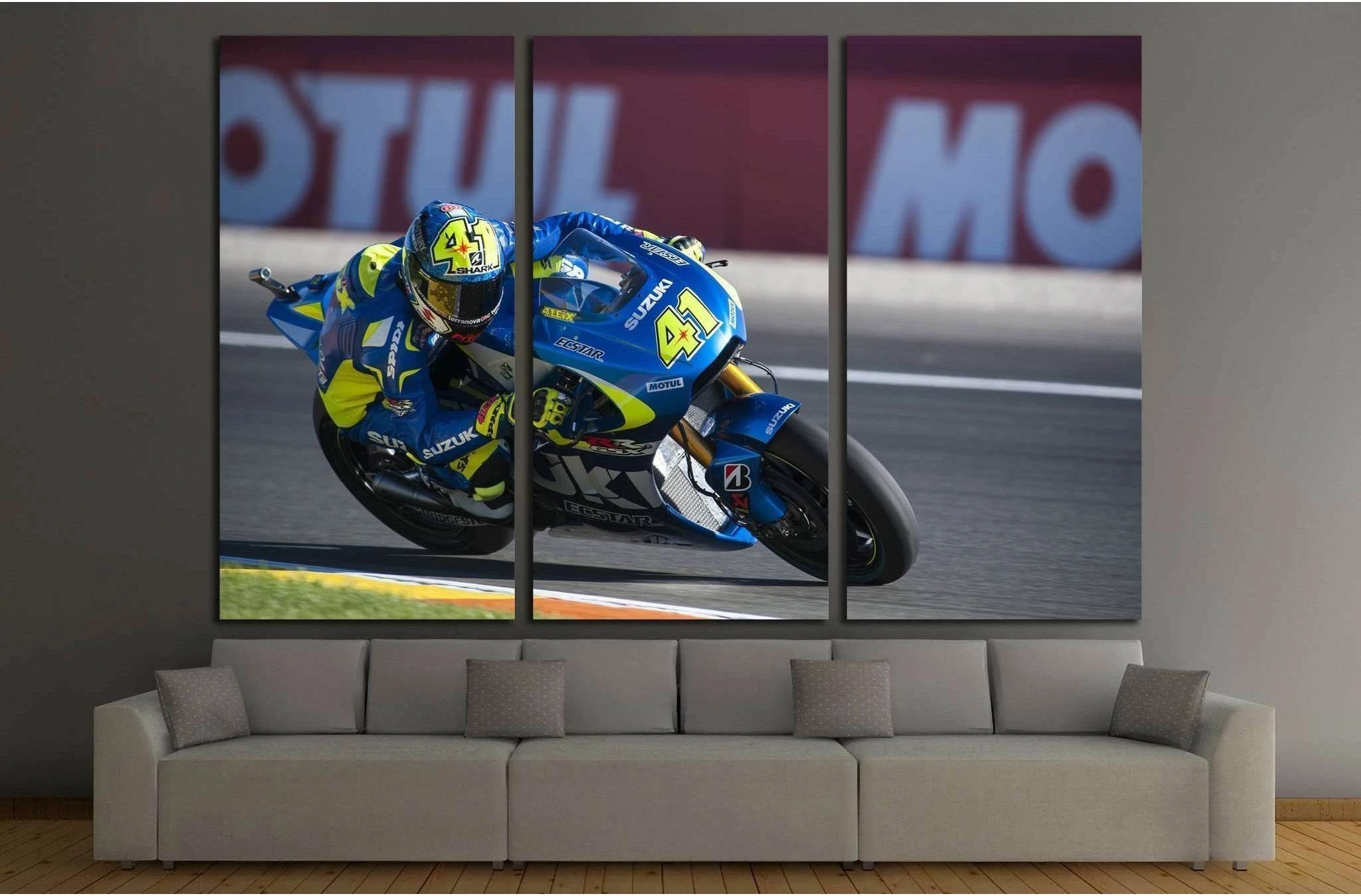 VALENCIA, SPAIN, Aleix Espargaro during Valencia MotoGP №1872 Ready to Hang Canvas Print - Zellart Canvas Prints ALL_Products, s-1872