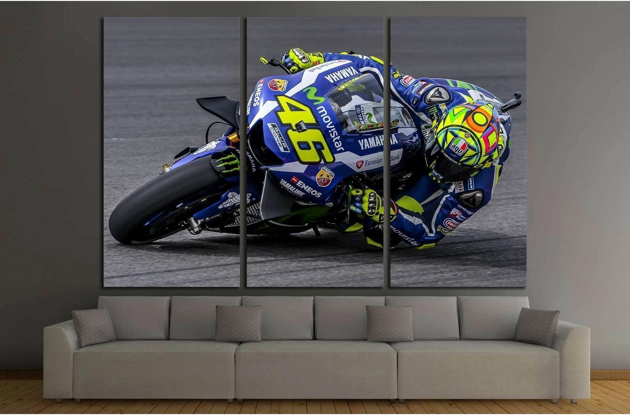 Valentino Rossi during Shell Malaysia Motorcycle Grand Prix (GP) 2016 №1881 Ready to Hang Canvas Print - Zellart Canvas Prints ALL_Products, s-1881