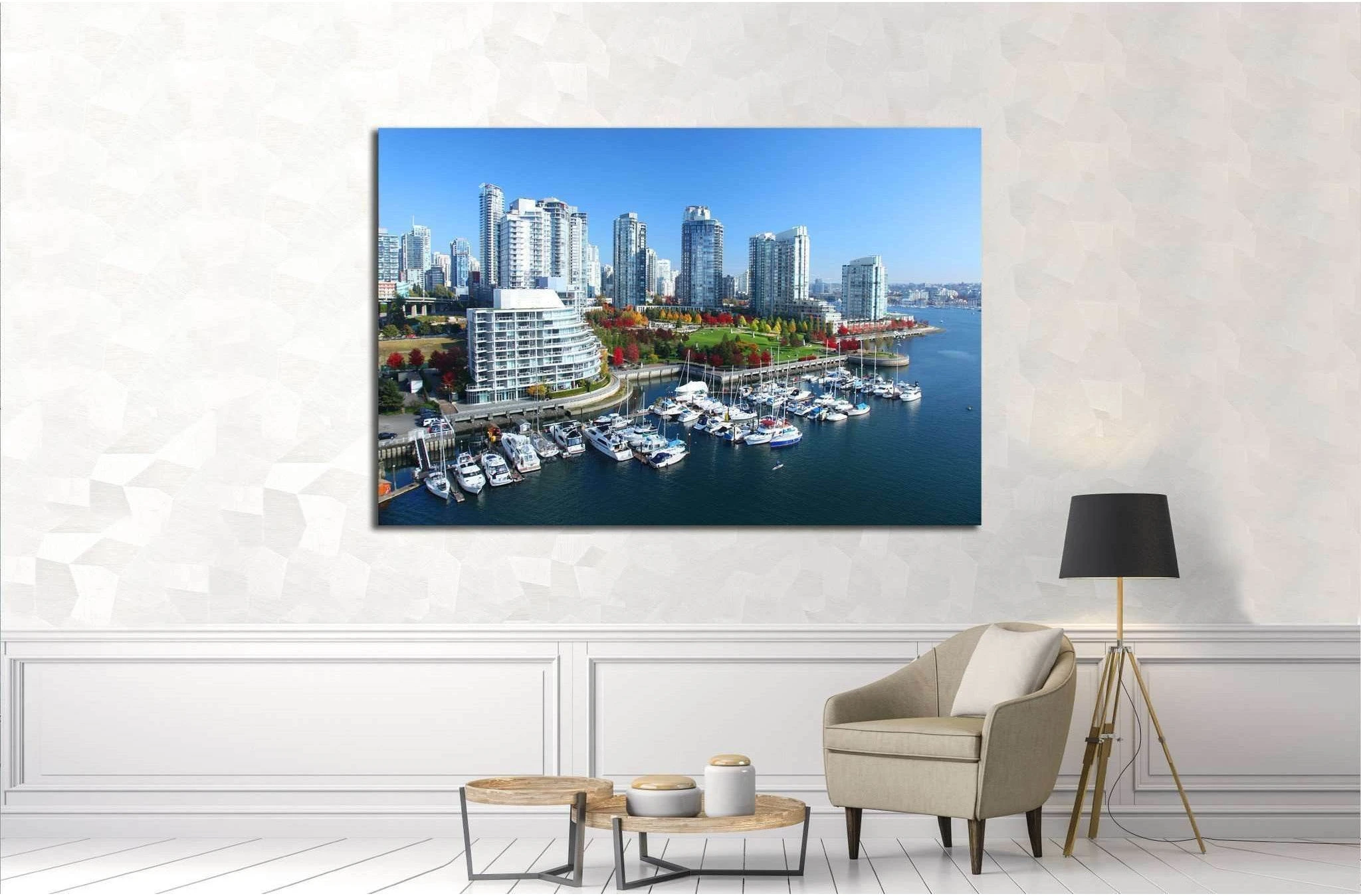 Vancouver in British Columbia, Canada №2041 Ready to Hang Canvas Print - Zellart Canvas Prints ALL_Products, s-2041