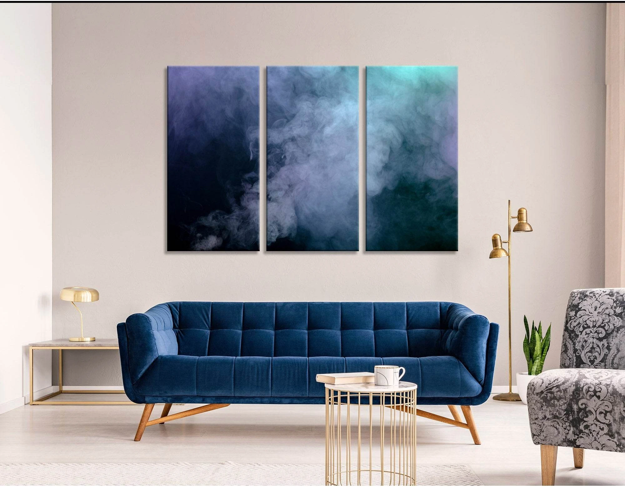 Varicoloured Fog Abstract №04364 Ready to Hang Canvas Print - Zellart Canvas Prints ALL_Products
