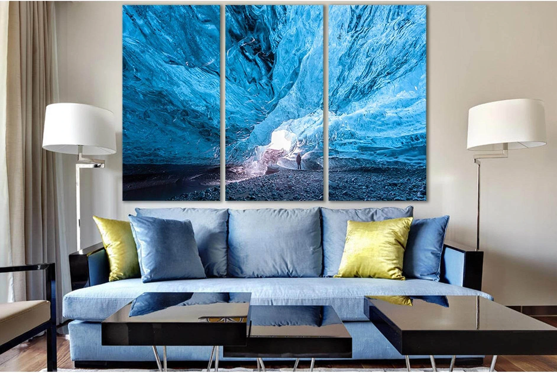 Vatnajökull Glacier Iceland №SL1315 Ready to Hang Canvas Print - Zellart Canvas Prints 0new, ALL_Products, Glacials