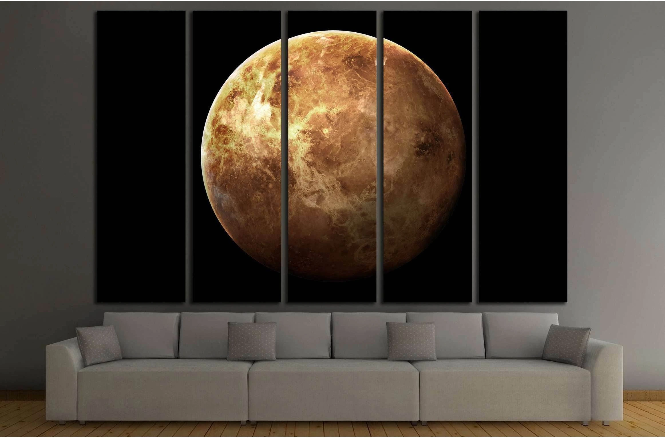 Venus - High resolution 3D images presents planets of the solar system. №2439 Ready to Hang Canvas Print - Zellart Canvas Prints ALL_Products, s-2439