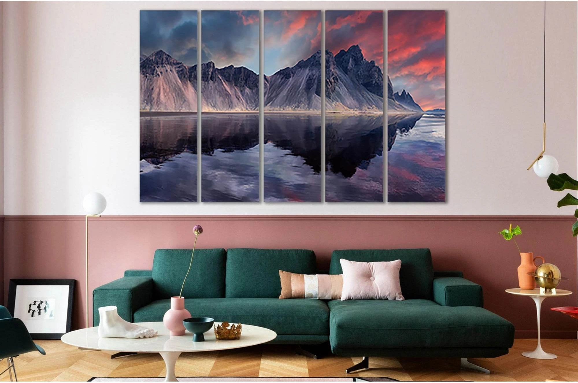 Vestrahorn Mountaine №sl11 Ready to Hang Canvas Print - Zellart Canvas Prints 0new, ALL_Products, Nature & Landscapes Canvas Print