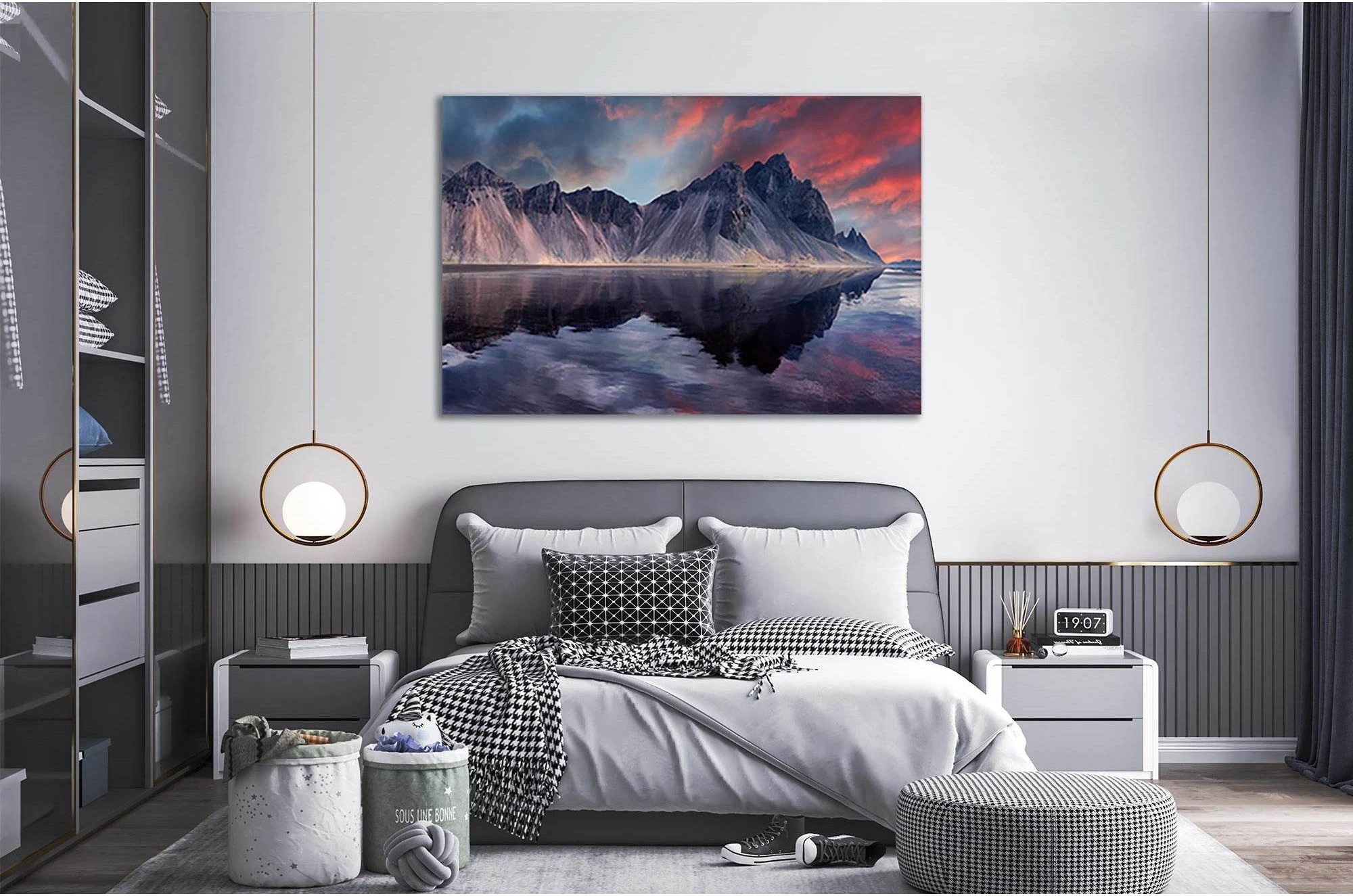 Vestrahorn Mountaine №sl11 Ready to Hang Canvas Print - Zellart Canvas Prints 0new, ALL_Products, Nature & Landscapes Canvas Print