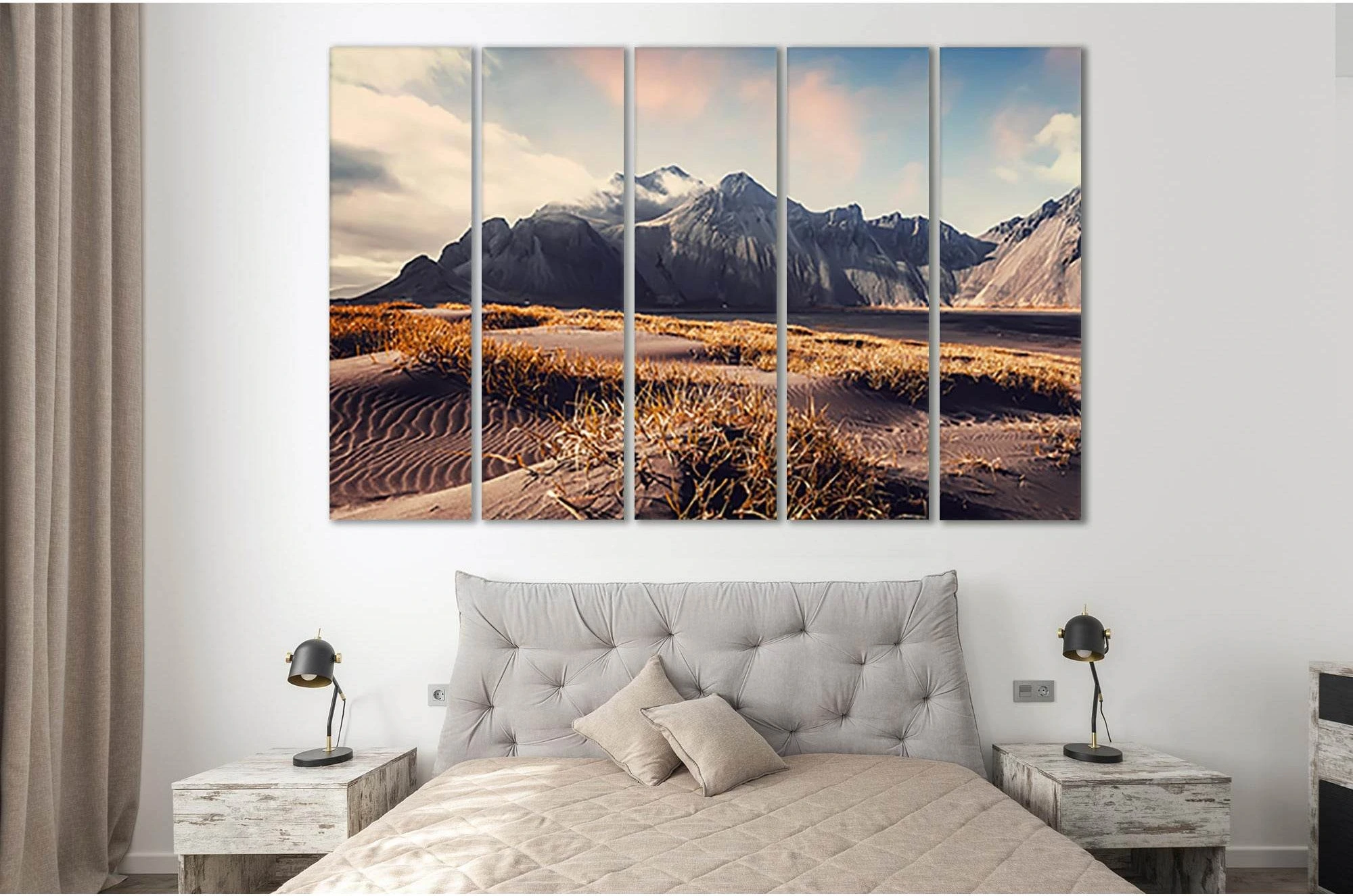 Vestrahorn Mountaine №Sl17 Ready to Hang Canvas Print - Zellart Canvas Prints 0new, ALL_Products, Nature & Landscapes Canvas Print