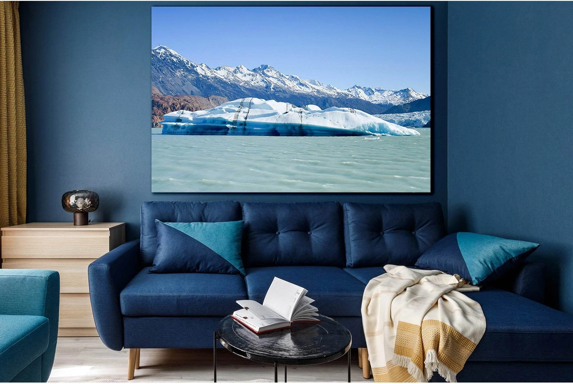Viedma Glacier And The Lake №SL1330 Ready to Hang Canvas Print - Zellart Canvas Prints 0new, ALL_Products, Glacials