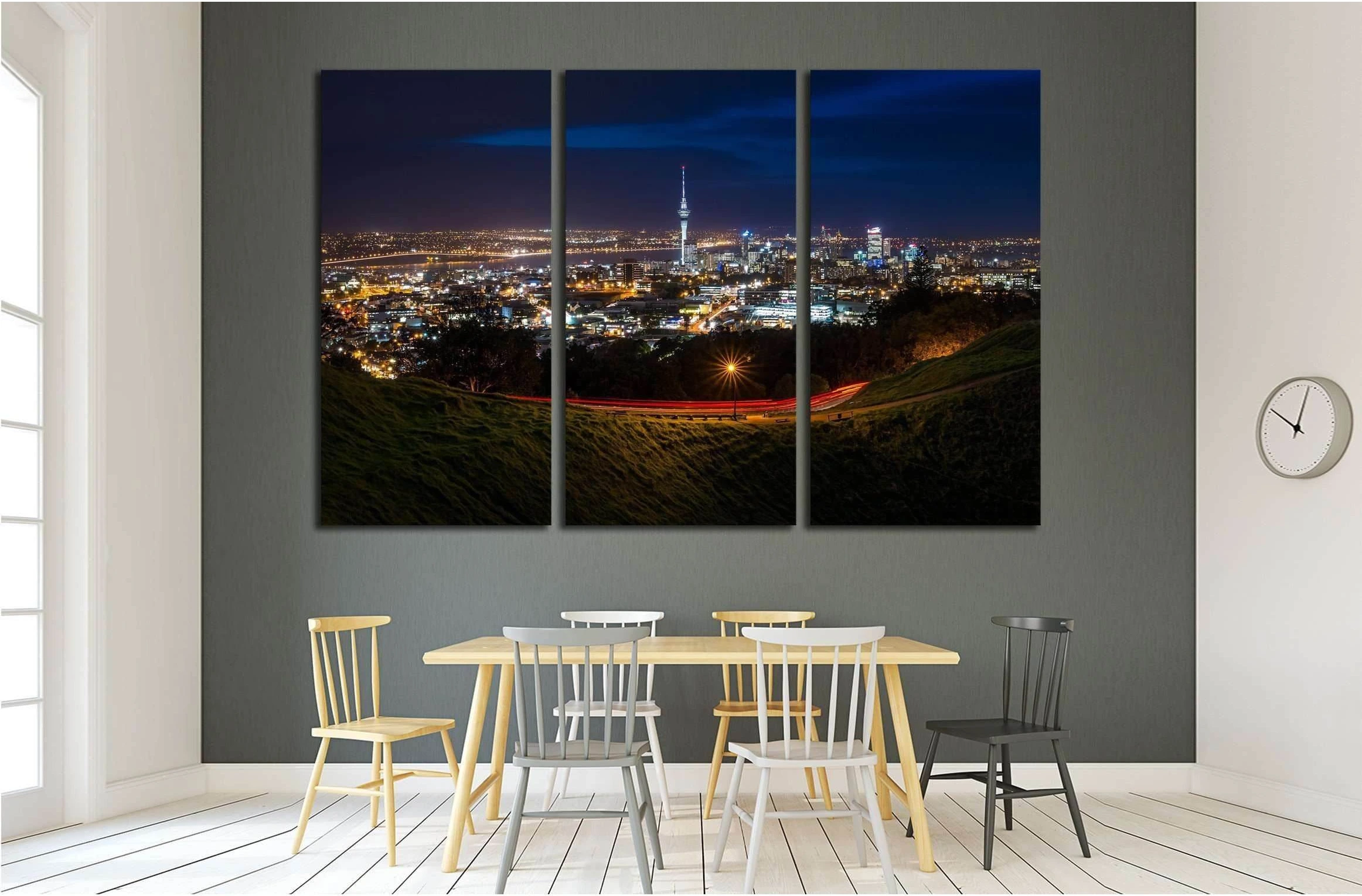 View of Auckland City from Mt Eden Summit №2297 Ready to Hang Canvas Print - Zellart Canvas Prints ALL_Products, s-2297