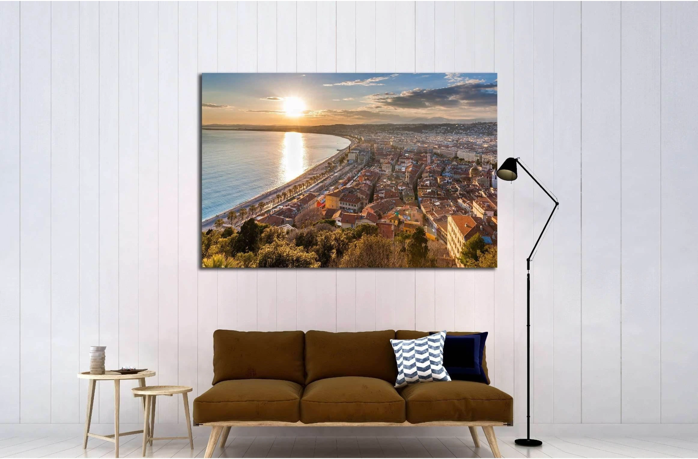 View of Nice city - Cote d'Azur - France №2259 Ready to Hang Canvas Print - Zellart Canvas Prints ALL_Products, s-2259