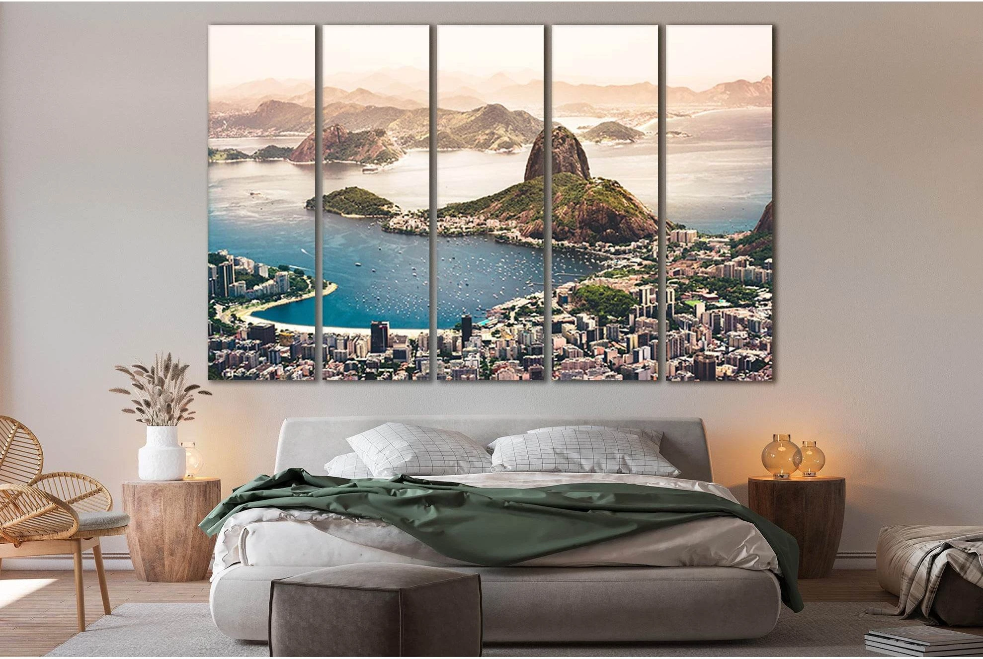 View Of Rio De Janeiro №SL86 Ready to Hang Canvas Print - Zellart Canvas Prints 0new, ALL_Products, Beach Ocean & Waves