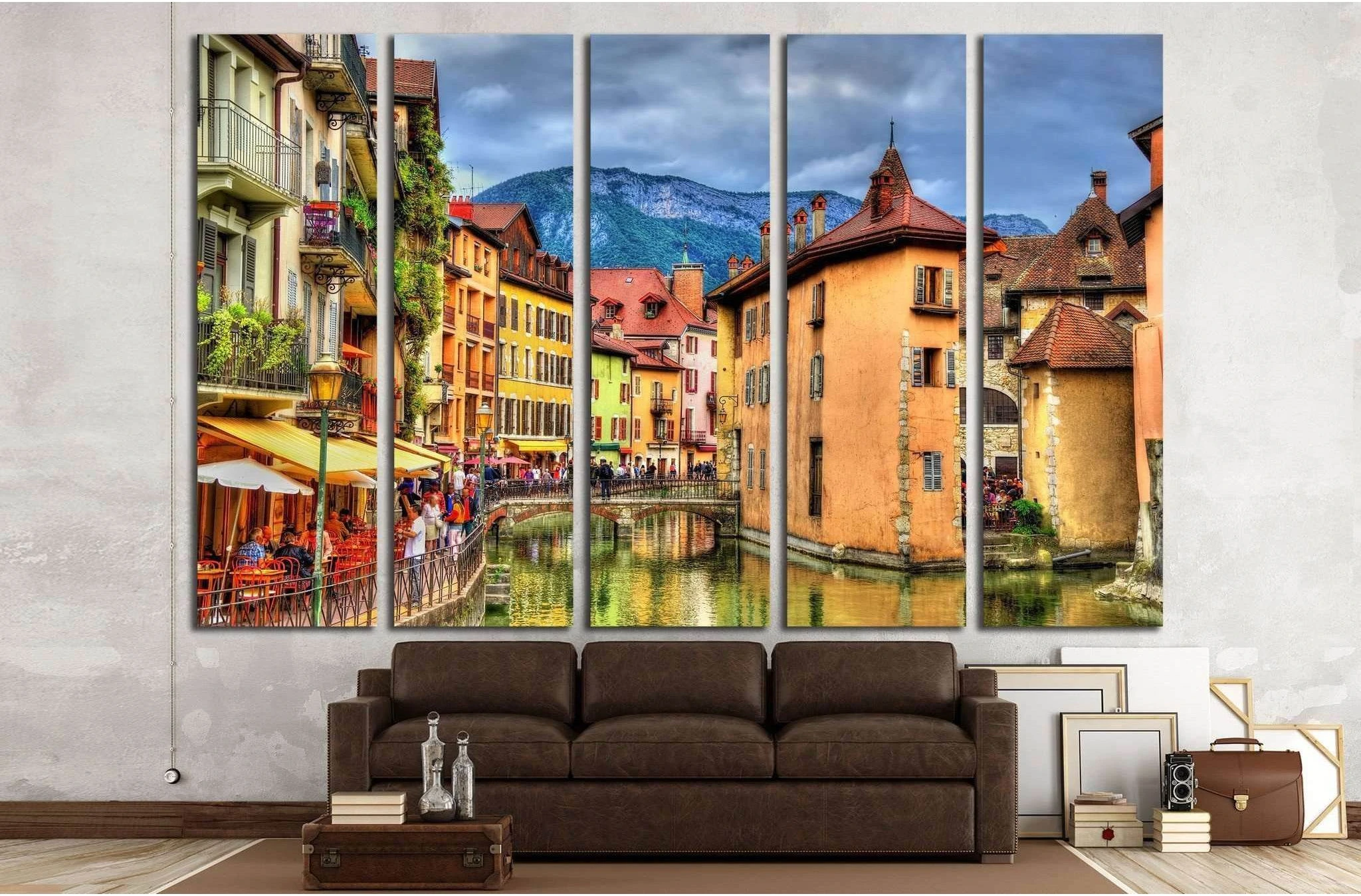 View of the old town of Annecy - France №1708 Ready to Hang Canvas Print - Zellart Canvas Prints ALL_Products, s-1708