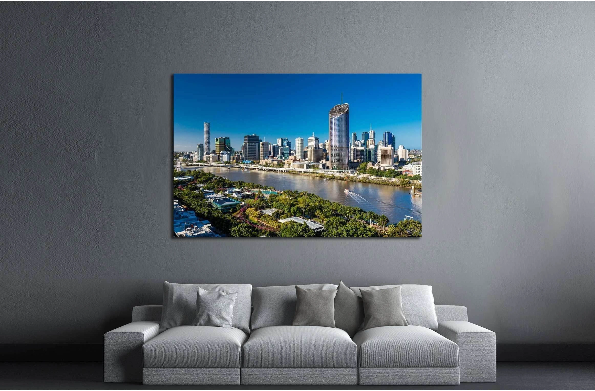 View over Wellington at the top of the cable car №2414 Ready to Hang Canvas Print - Zellart Canvas Prints ALL_Products, s-2414