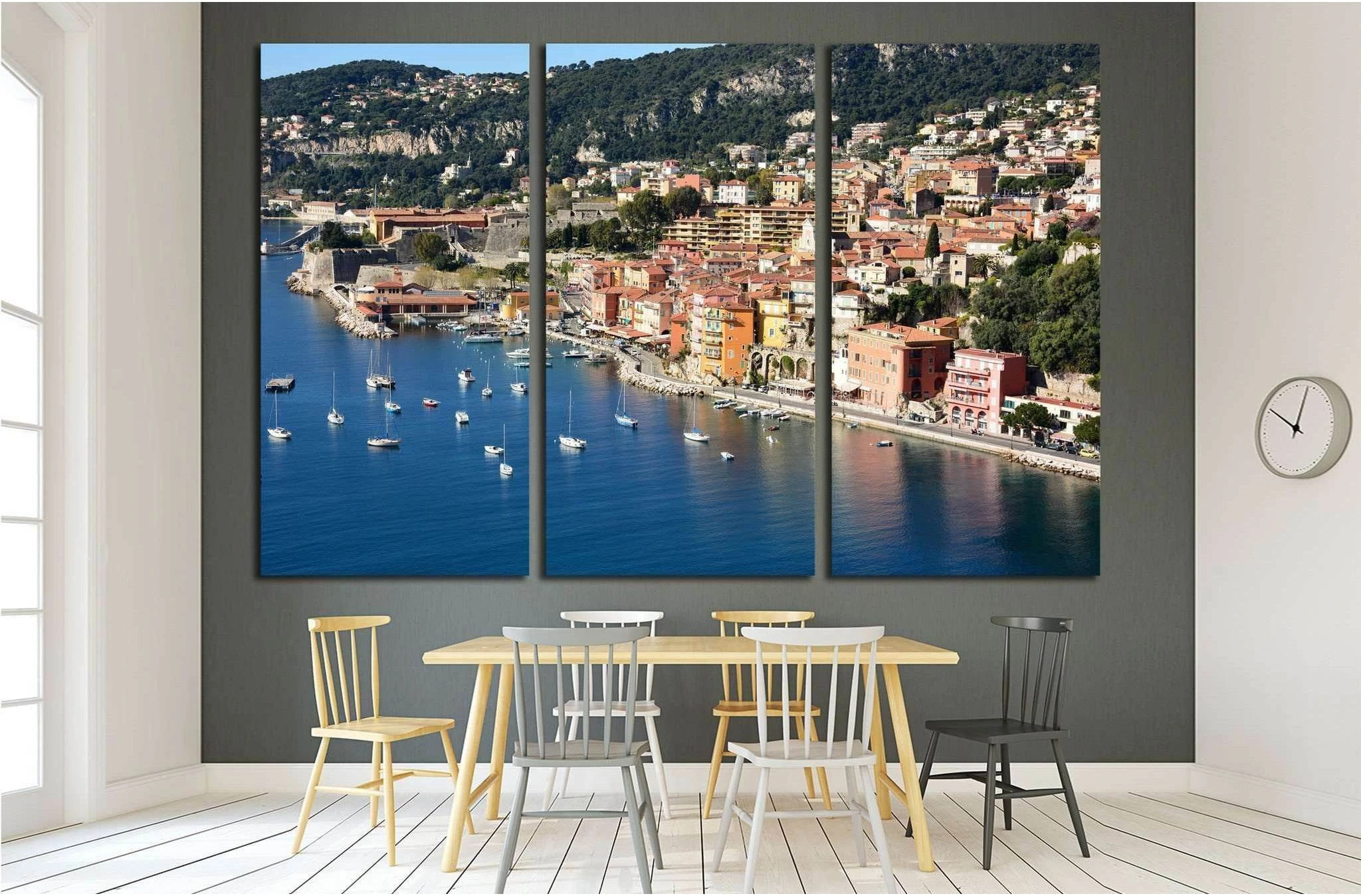 Villefranche sur Mer, Monaco №1714 Ready to Hang Canvas Print - Zellart Canvas Prints ALL_Products, s-1714