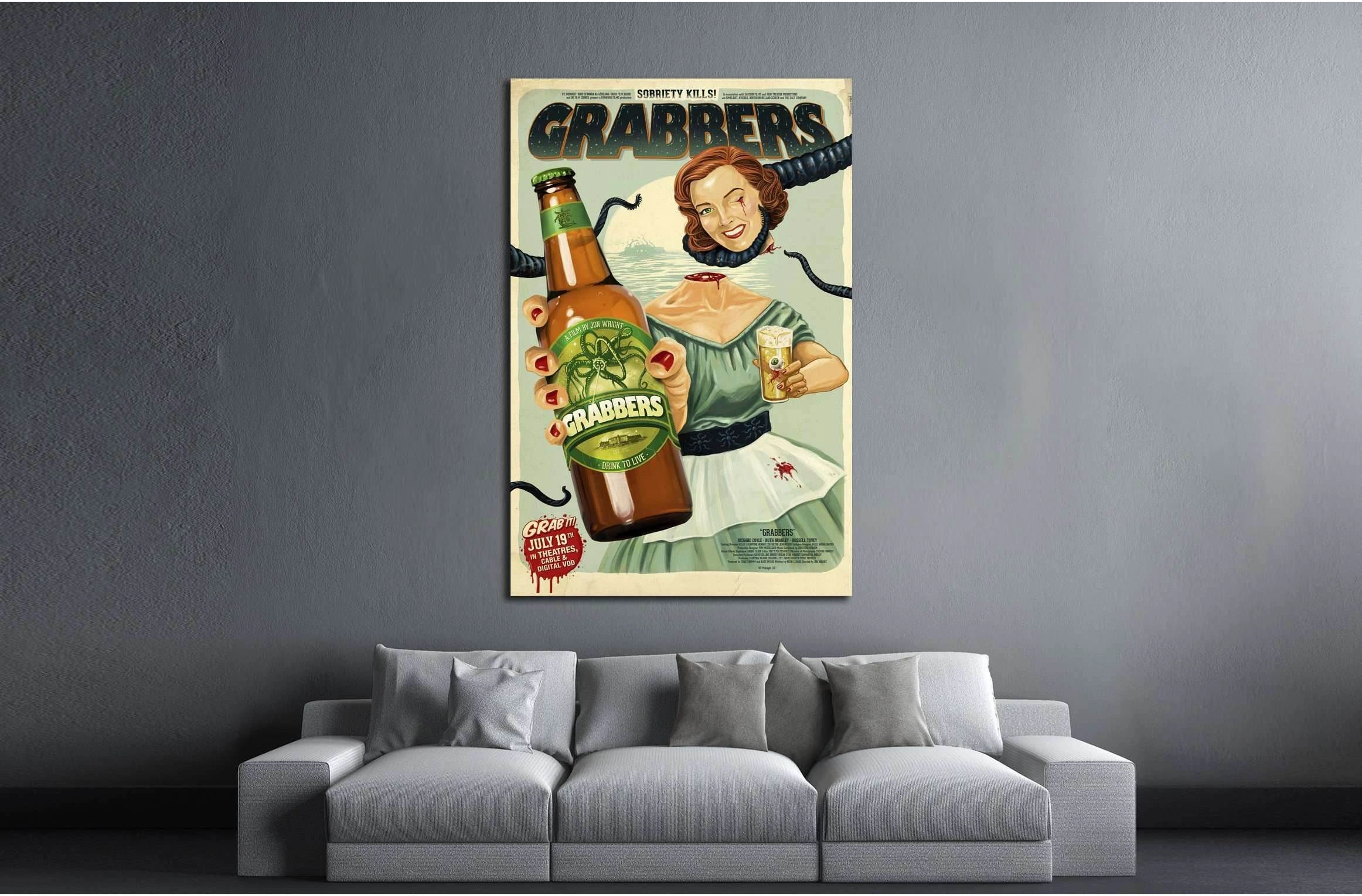 Vintage poster №3458 Ready to Hang Canvas Print - Zellart Canvas Prints 000Negative, ALL_Products, s-3458