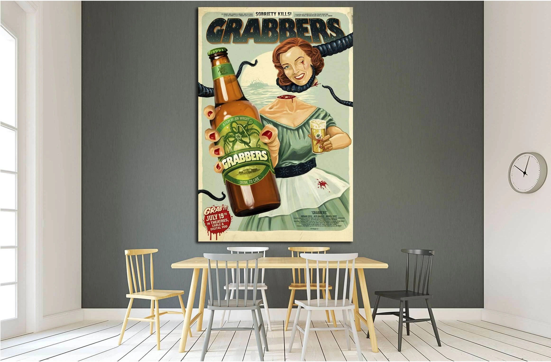 Vintage poster №3458 Ready to Hang Canvas Print - Zellart Canvas Prints 000Negative, ALL_Products, s-3458