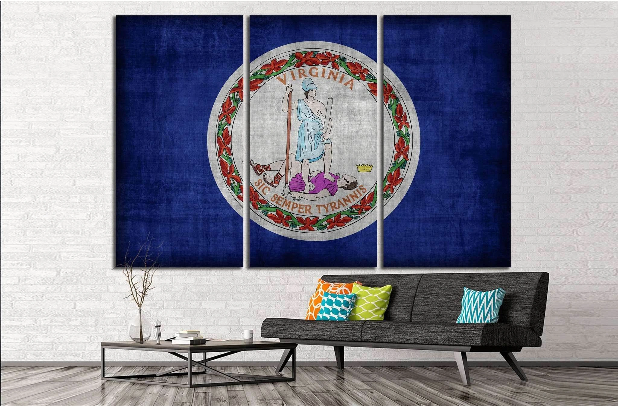 Virginia flag №694 Ready to Hang Canvas Print - Zellart Canvas Prints ALL_Products, s-694