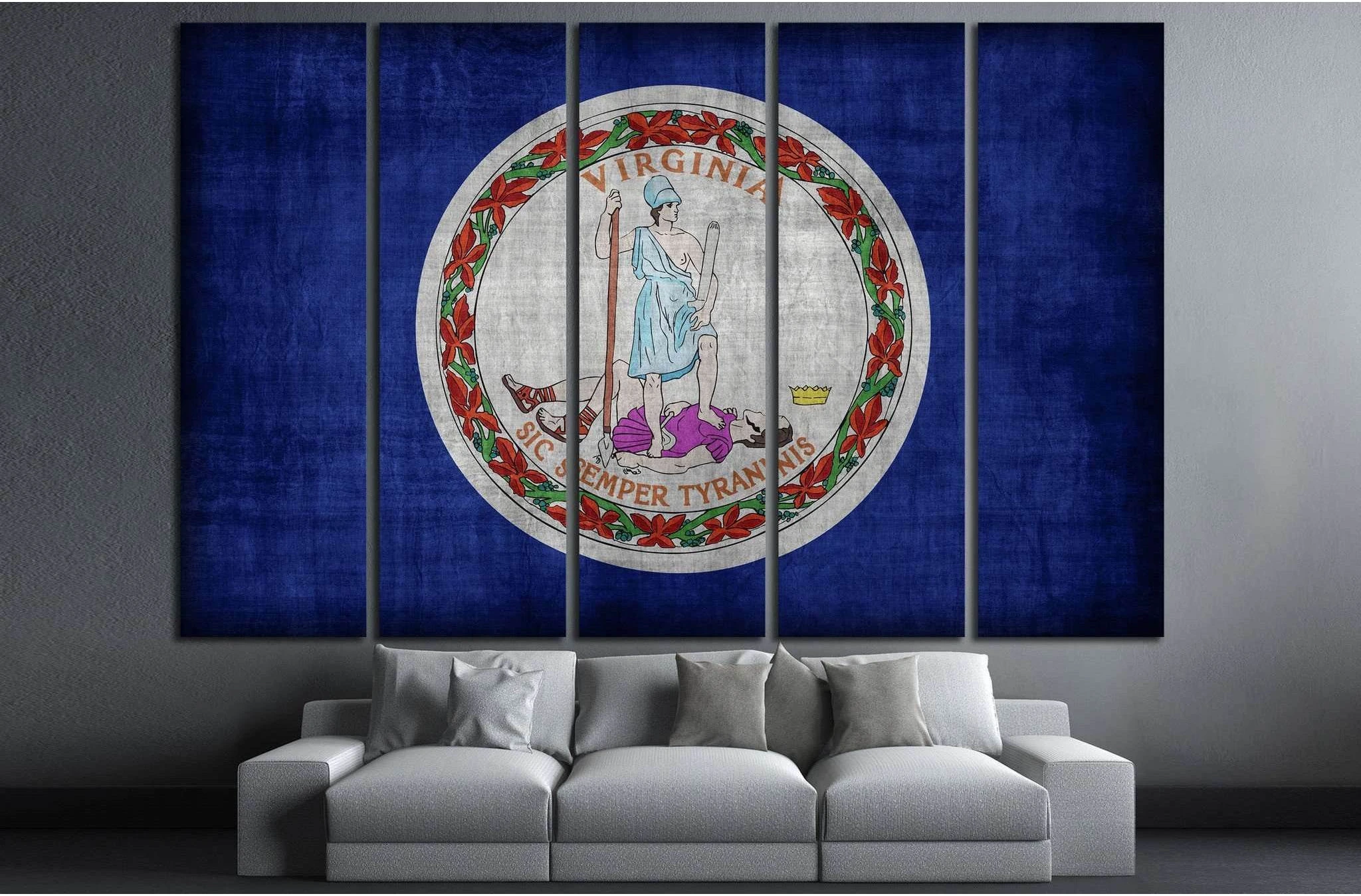 Virginia flag №694 Ready to Hang Canvas Print - Zellart Canvas Prints ALL_Products, s-694