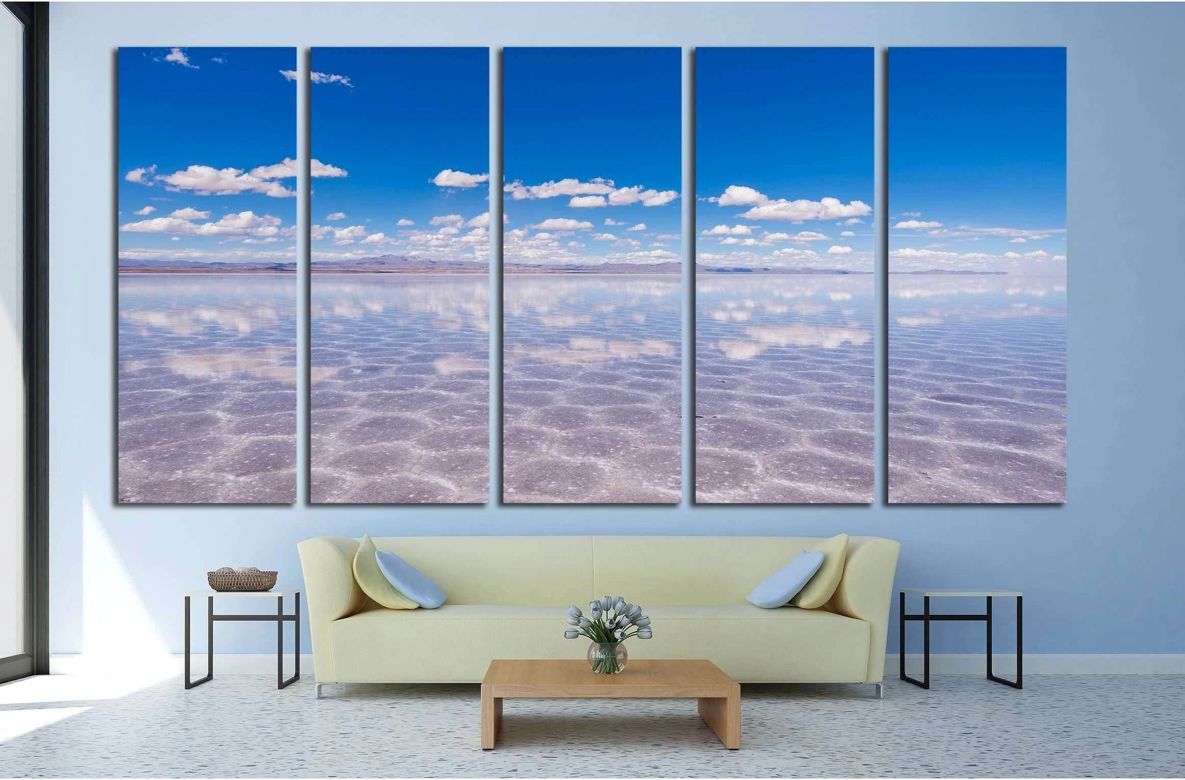 visiting the awesome salt flats of uyuni №1985 Ready to Hang Canvas Print - Zellart Canvas Prints ALL_Products, s-1985