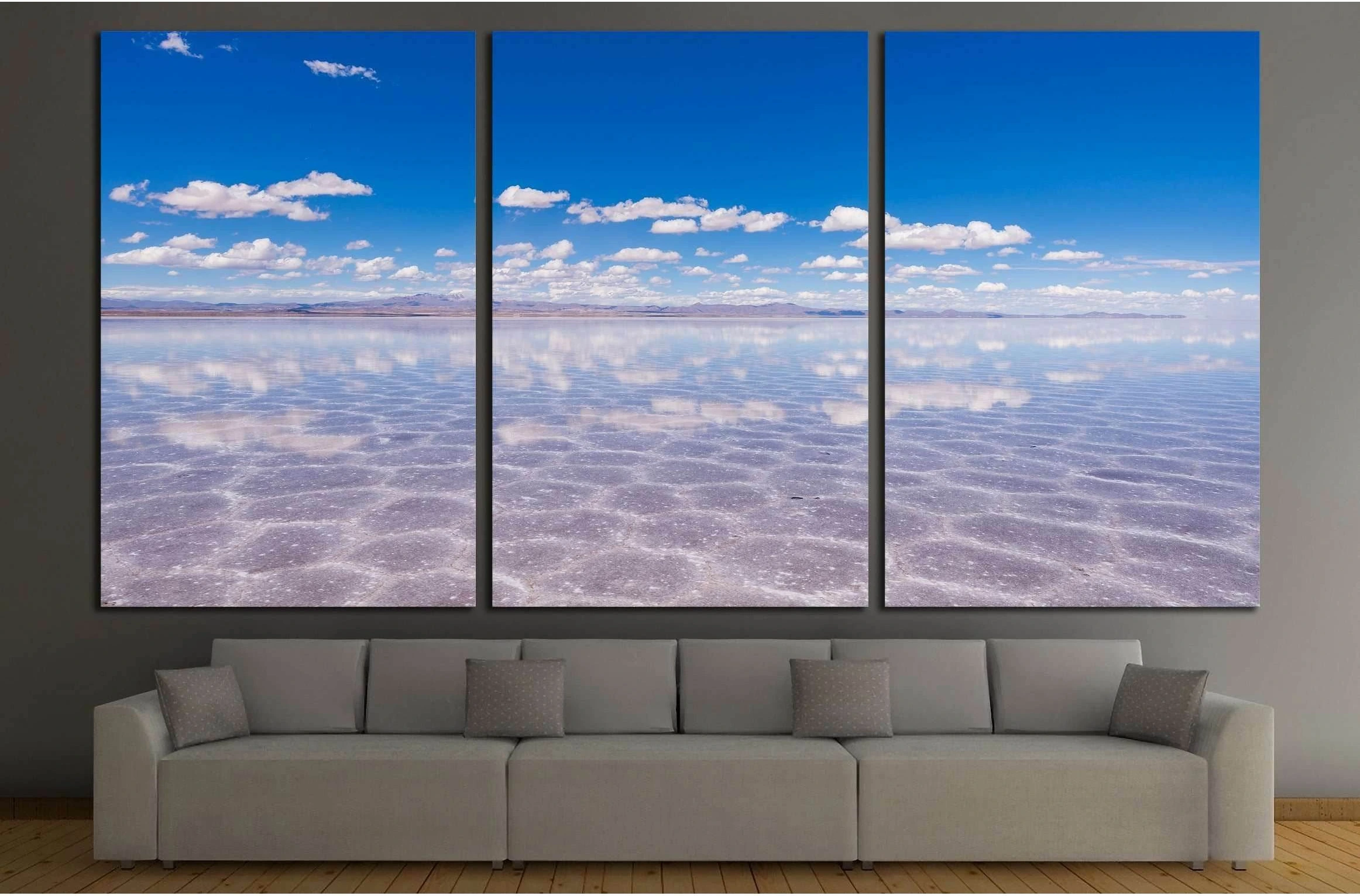 visiting the awesome salt flats of uyuni №1985 Ready to Hang Canvas Print - Zellart Canvas Prints ALL_Products, s-1985