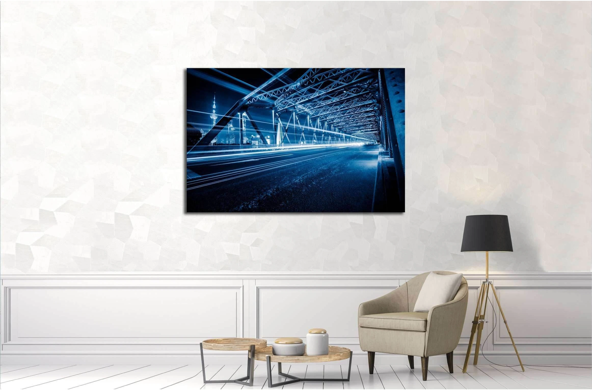 Waibaidu Bridge in Shanghai,China №3218 Ready to Hang Canvas Print - Zellart Canvas Prints ALL_Products, s-3218