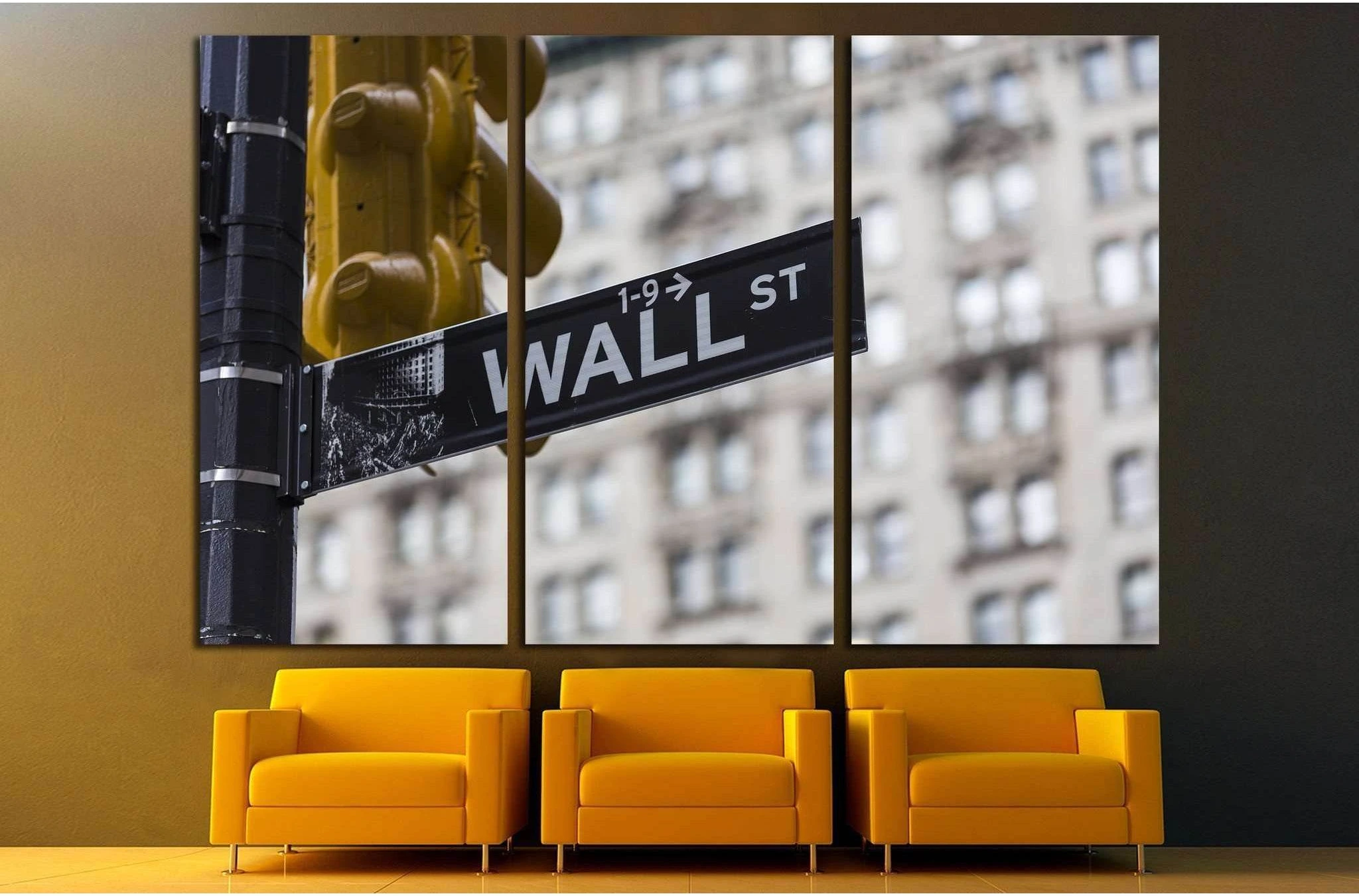 Wall street sign in New York №1788 Ready to Hang Canvas Print - Zellart Canvas Prints 0_NY_ART, ALL_Products, s-1788