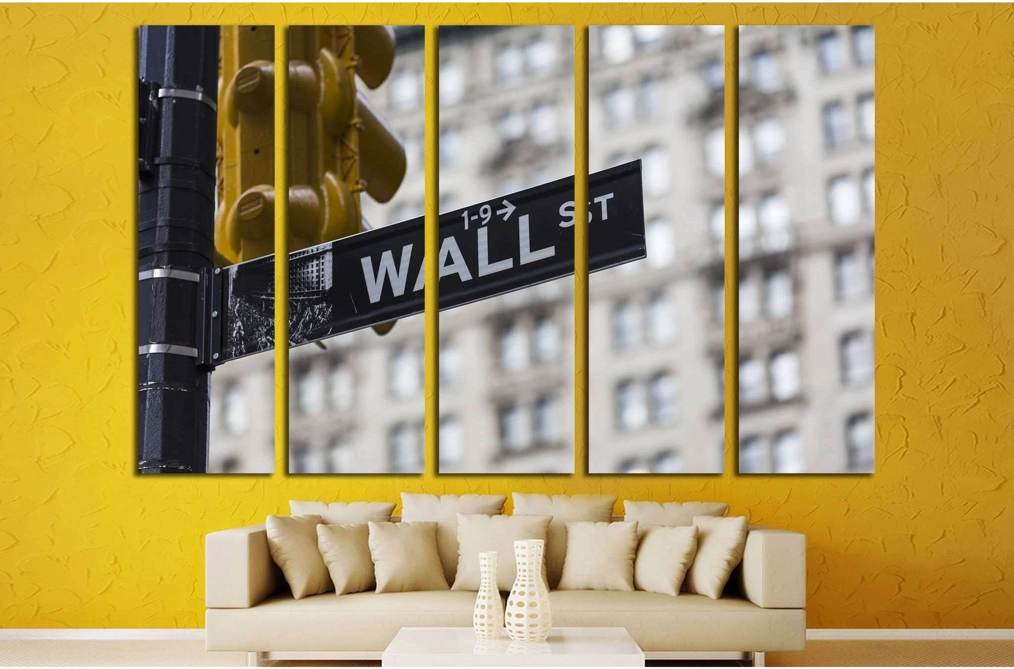 Wall street sign in New York №1788 Ready to Hang Canvas Print - Zellart Canvas Prints 0_NY_ART, ALL_Products, s-1788