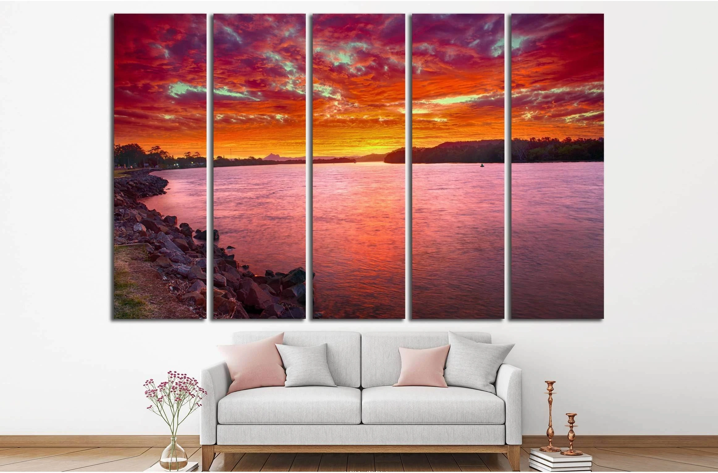 Warning visible on horizon, New South Wales - Australia. №2862 Ready to Hang Canvas Print - Zellart Canvas Prints ALL_Products, s-2862