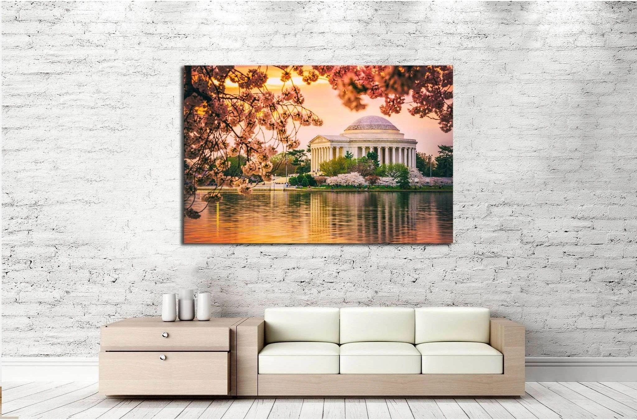 Washington, DC at the Jefferson Memorial during spring №2092 Ready to Hang Canvas Print - Zellart Canvas Prints ALL_Products, s-2092