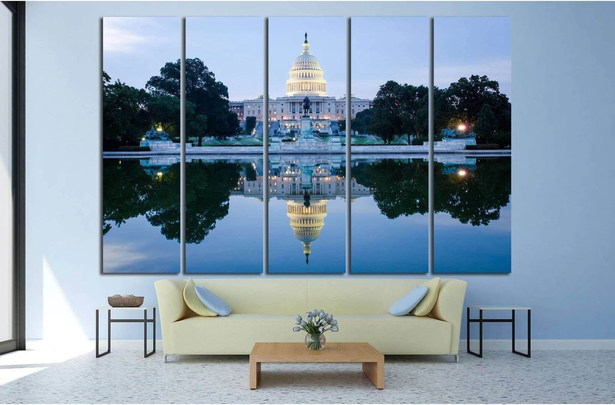 Washington DC, US Capitol Building №1357 Ready to Hang Canvas Print - Zellart Canvas Prints ALL_Products, s-1357