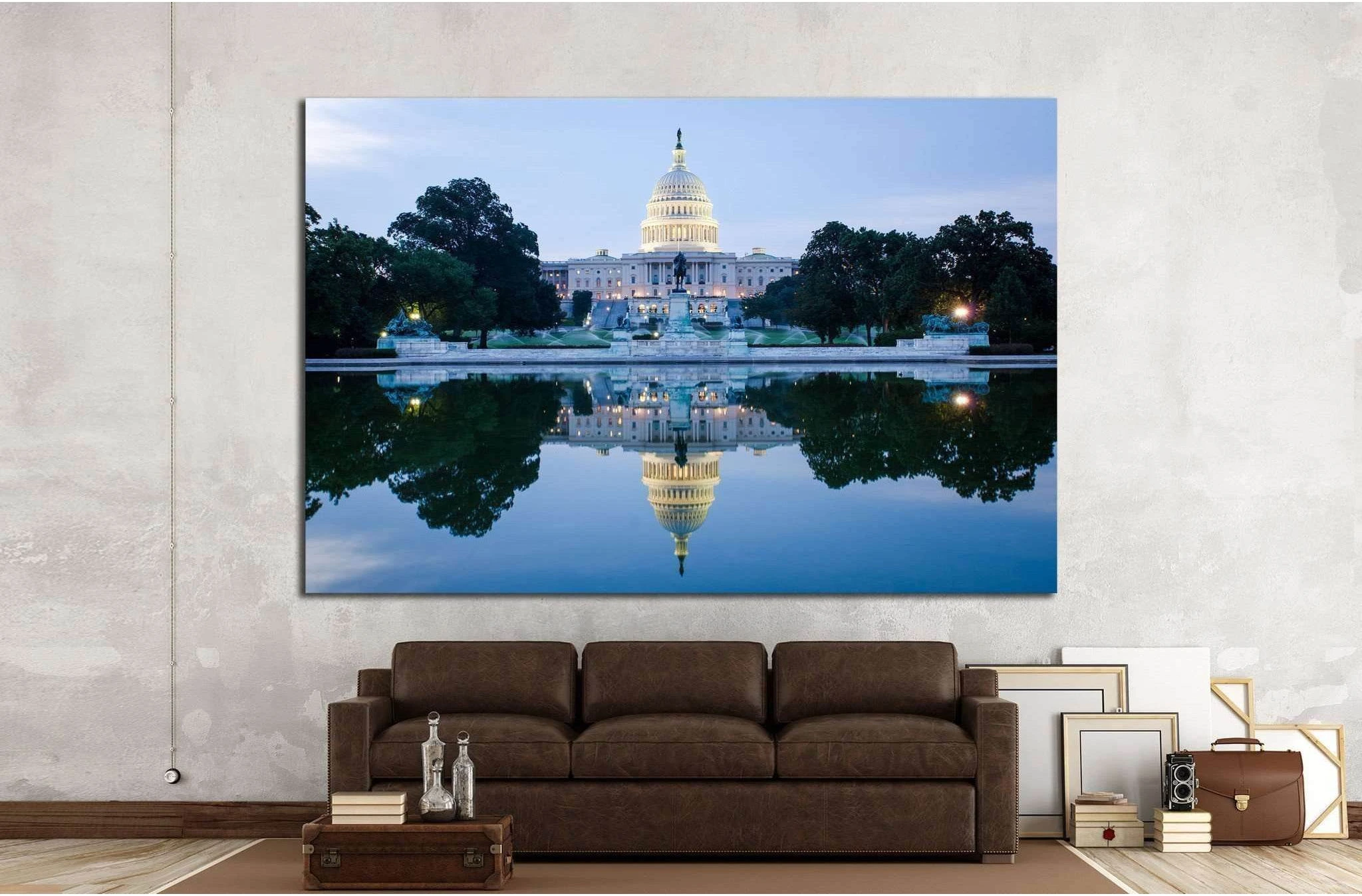 Washington DC, US Capitol Building №1357 Ready to Hang Canvas Print - Zellart Canvas Prints ALL_Products, s-1357