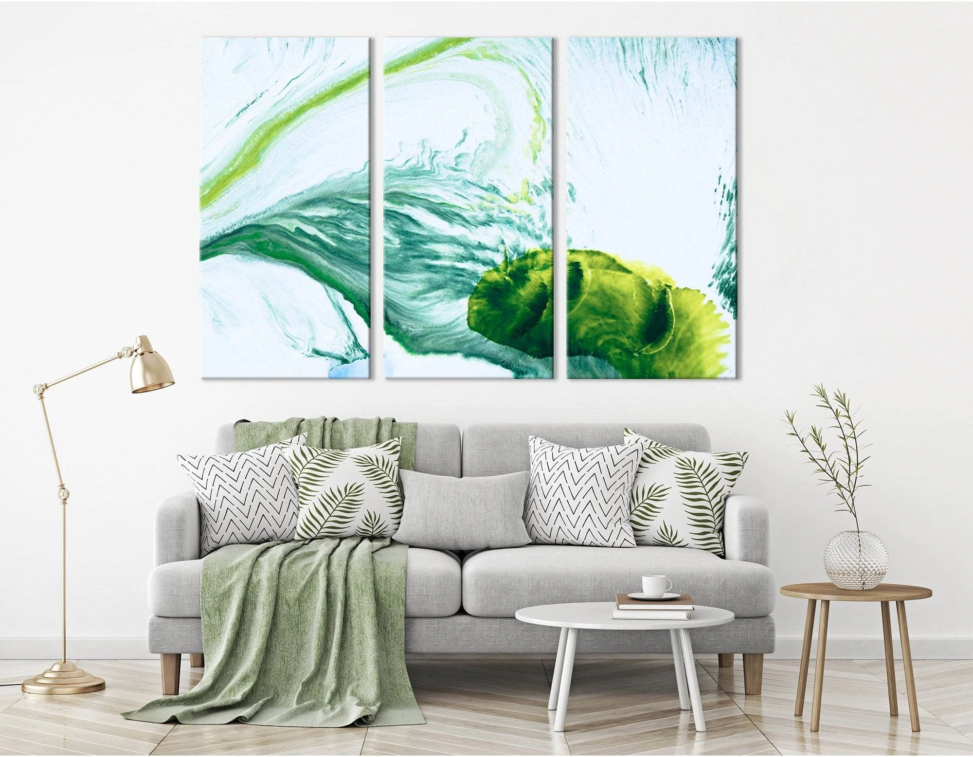 Water Lily Leaf Abstract №04316 Ready to Hang Canvas Print - Zellart Canvas Prints ALL_Products