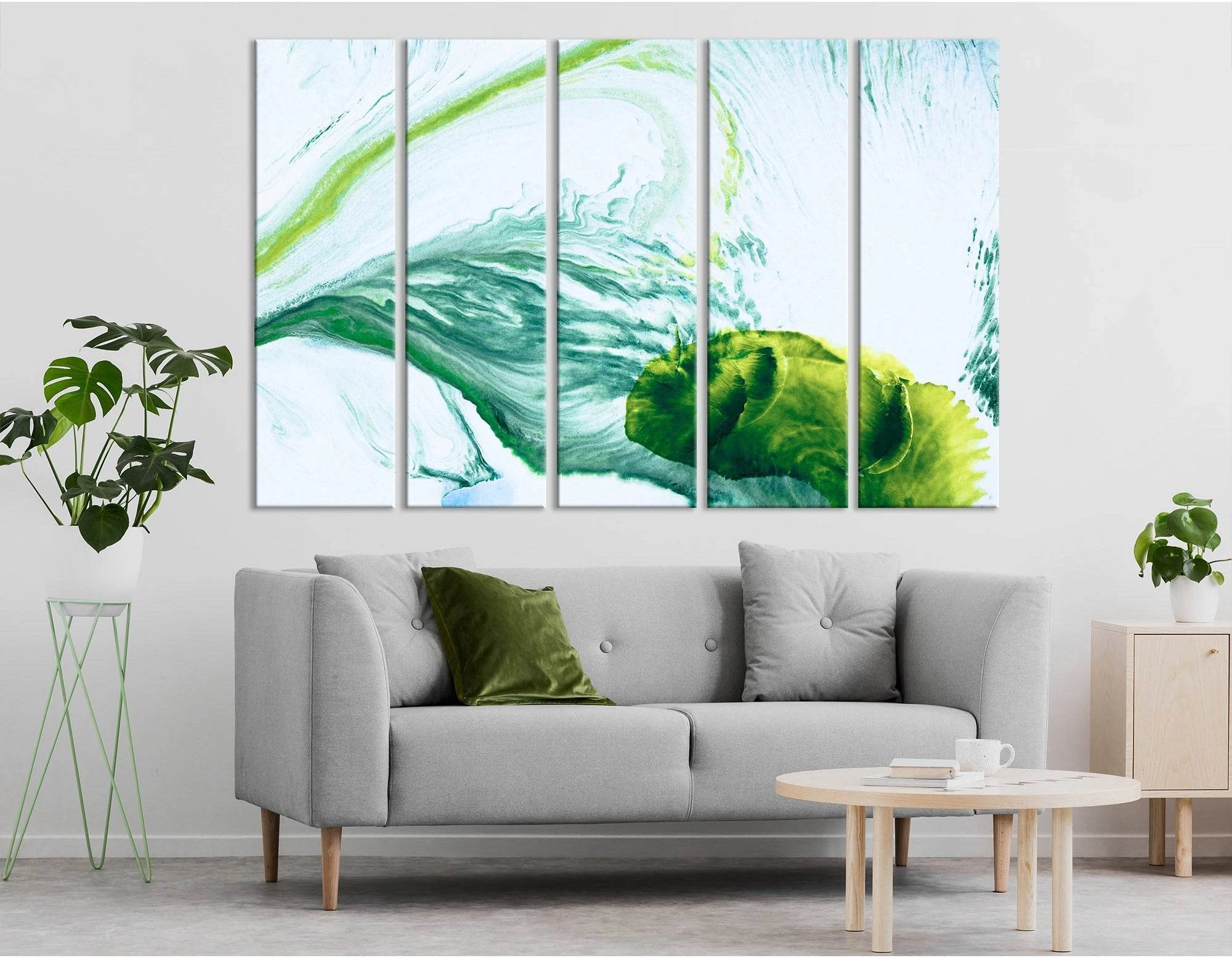 Water Lily Leaf Abstract №04316 Ready to Hang Canvas Print - Zellart Canvas Prints ALL_Products