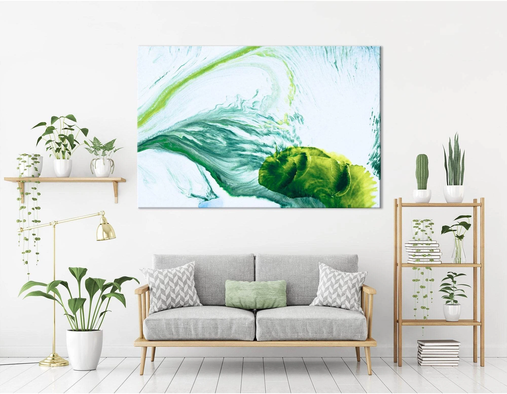 Water Lily Leaf Abstract №04316 Ready to Hang Canvas Print - Zellart Canvas Prints ALL_Products