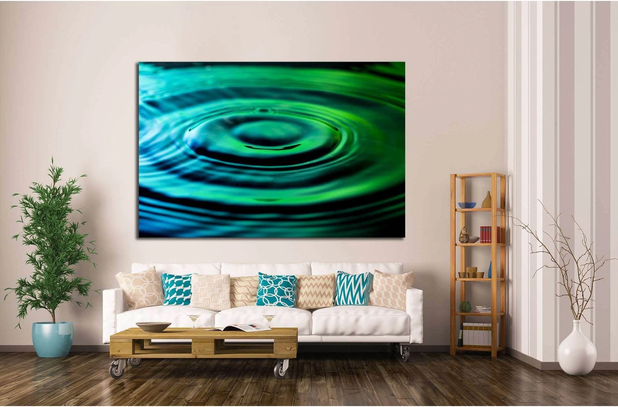 Water ripples №1080 Ready to Hang Canvas Print - Zellart Canvas Prints ALL_Products, s-1080