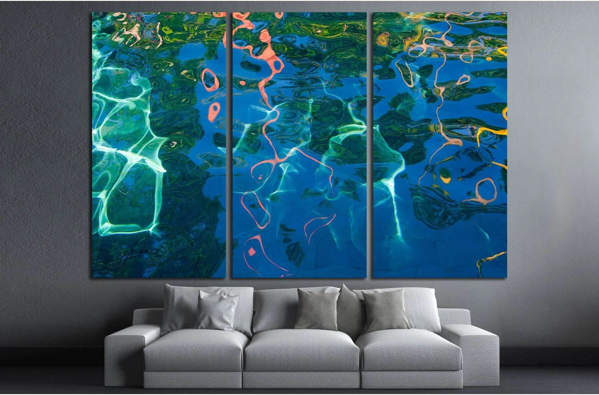 Water surface №1067 Ready to Hang Canvas Print - Zellart Canvas Prints ALL_Products, s-1067