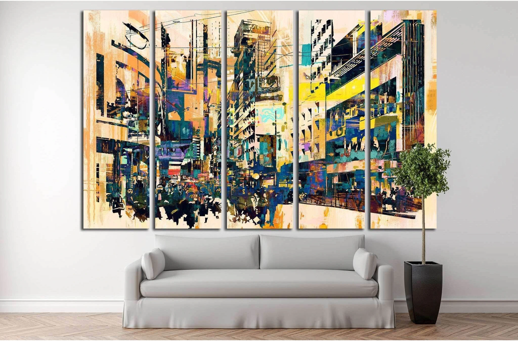 Watercolor City №723 Ready to Hang Canvas Print - Zellart Canvas Prints ALL_Products, s-723