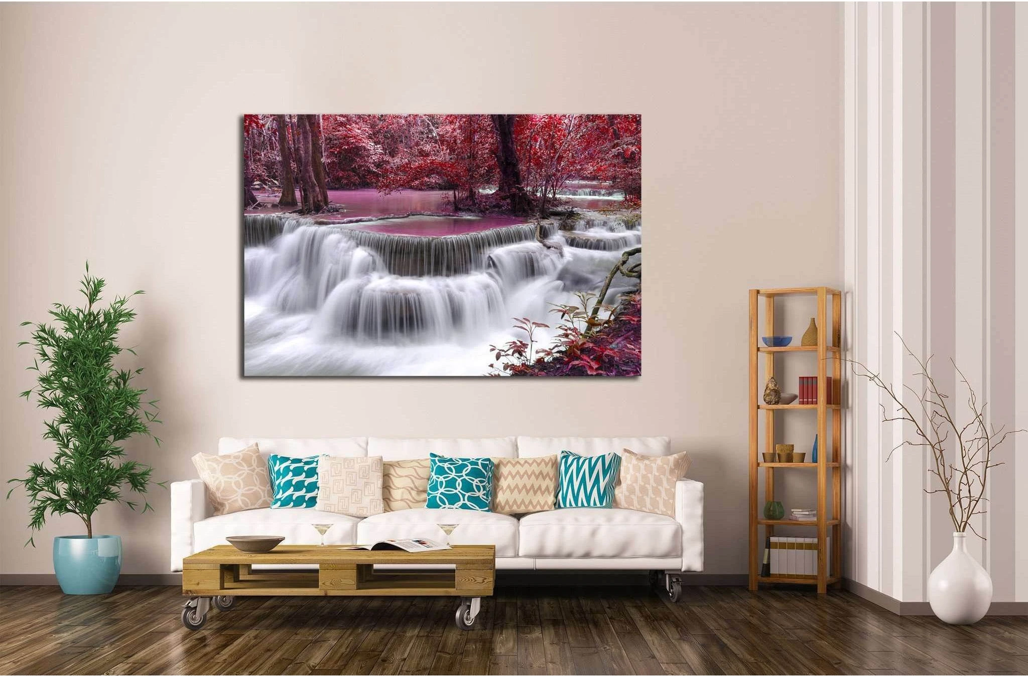 Waterfall, Thailand №609 Ready to Hang Canvas Print - Zellart Canvas Prints ALL_Products, s-609, Waterfall