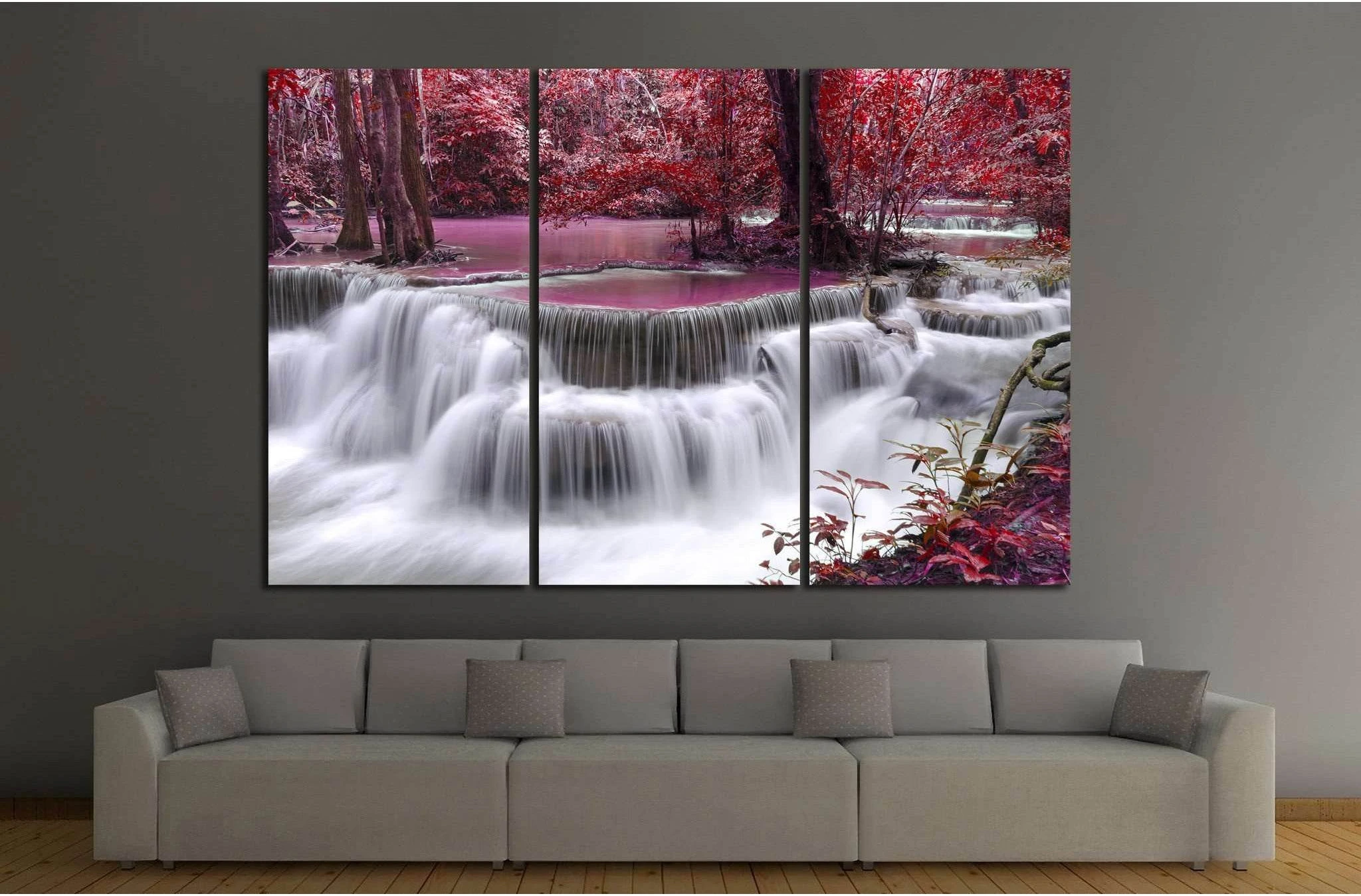 Waterfall, Thailand №609 Ready to Hang Canvas Print - Zellart Canvas Prints ALL_Products, s-609, Waterfall