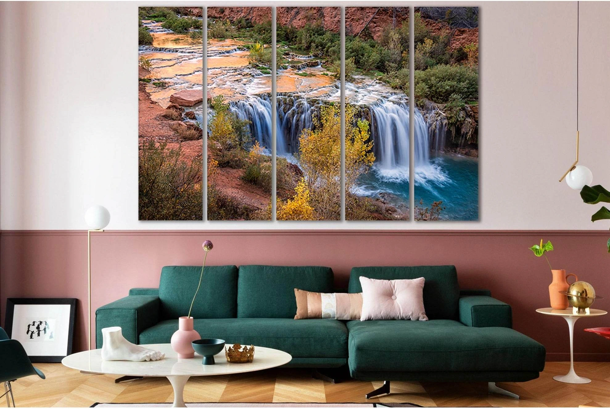 Waterfalls Grand Canyon Arizona №SL468 Ready to Hang Canvas Print - Zellart Canvas Prints 0new, ALL_Products, Waterfall, Waterfall Wall Art