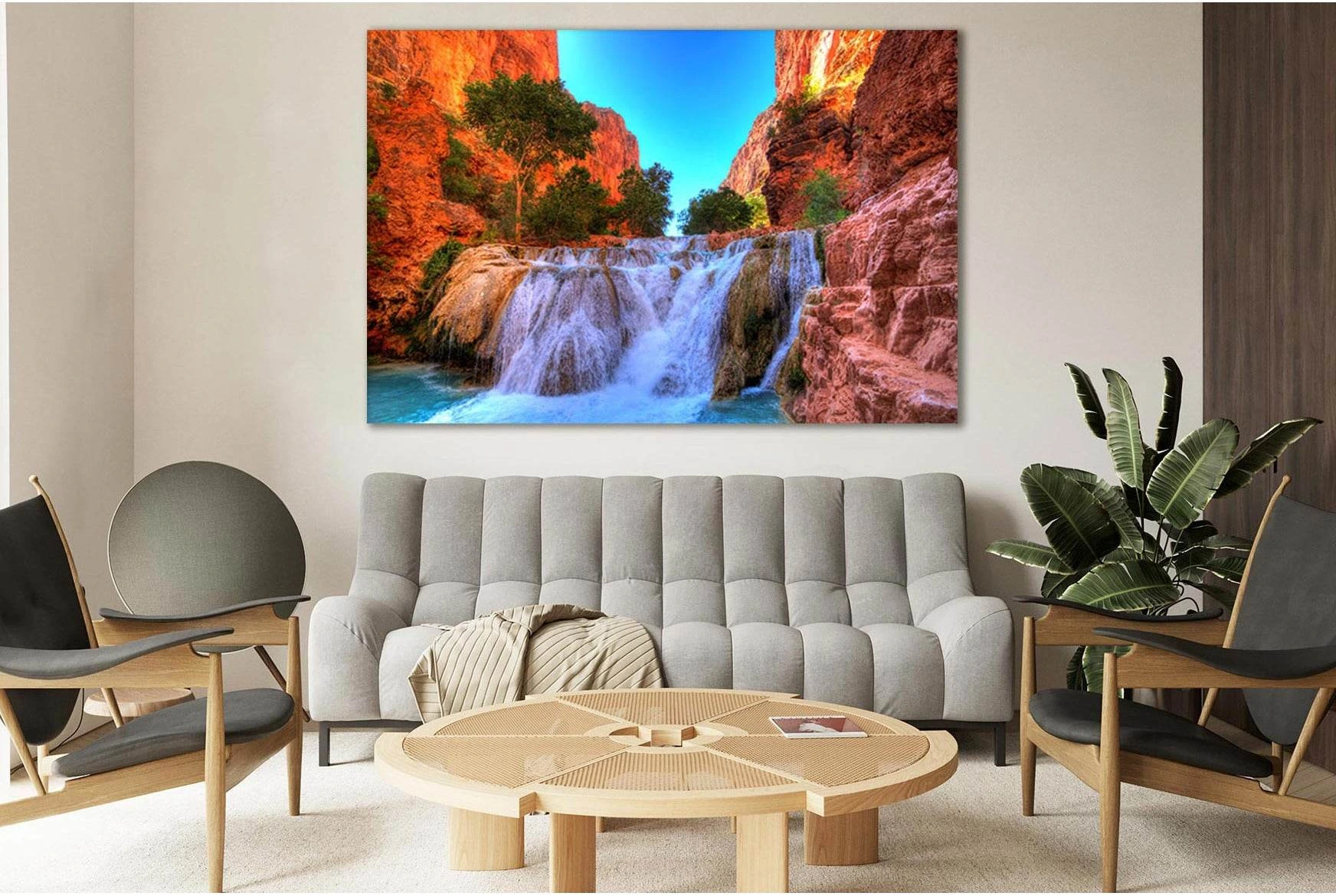 Waterfalls Grand Canyon №SL469 Ready to Hang Canvas Print - Zellart Canvas Prints 0new, ALL_Products, Waterfall, Waterfall Wall Art
