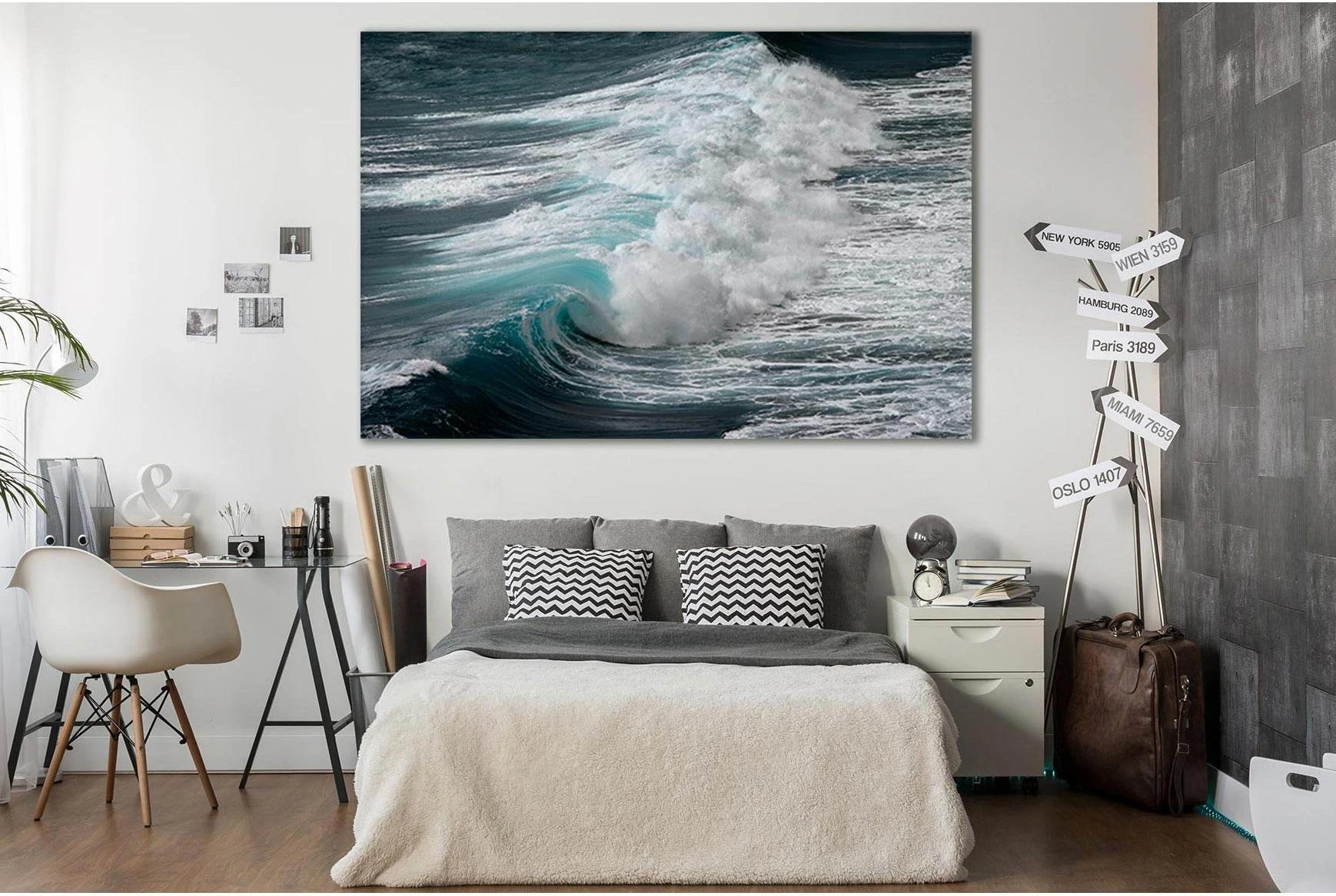 Wave Power №92 Ready to Hang Canvas Print - Zellart Canvas Prints 0new, ALL_Products, Beach Ocean & Waves