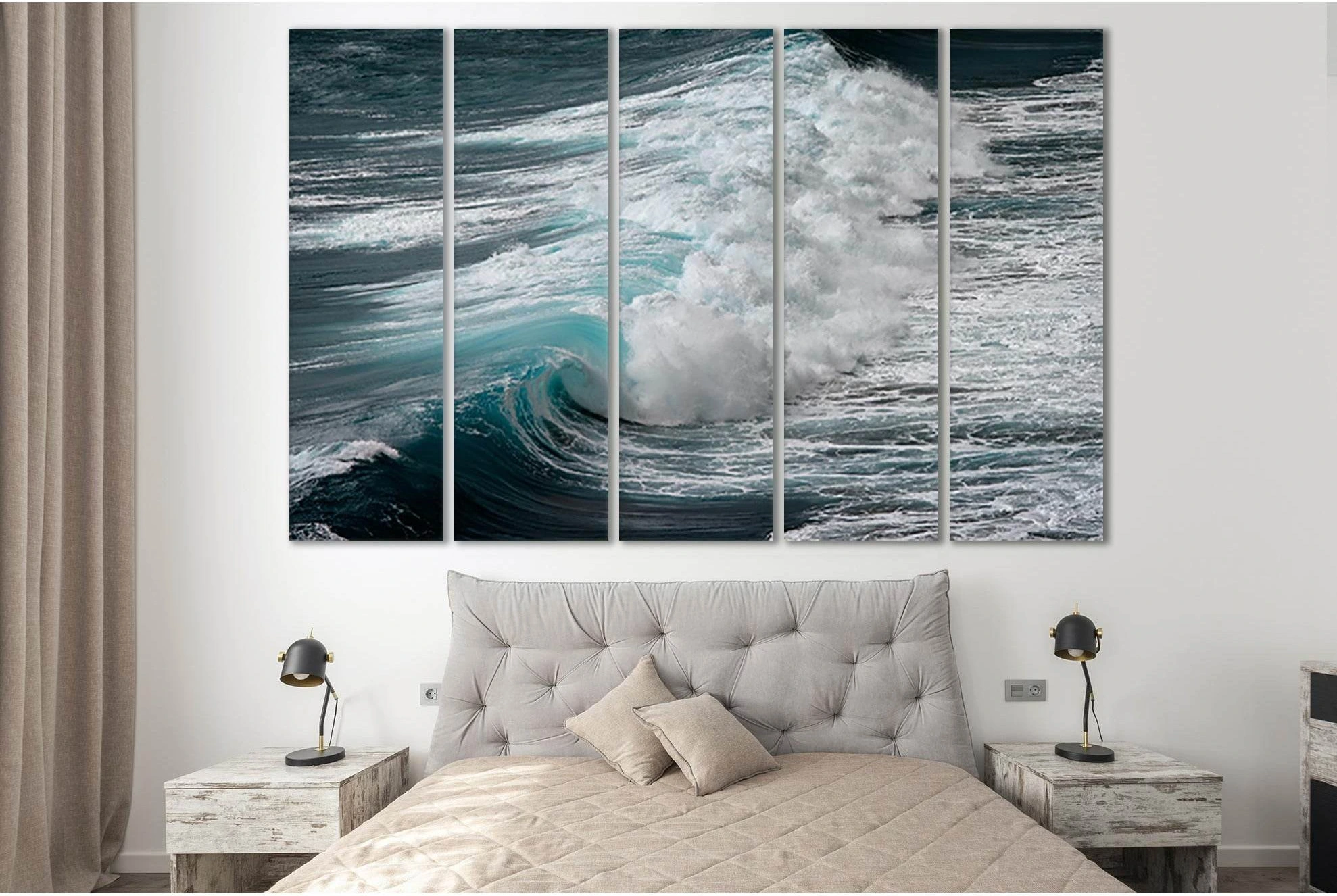 Wave Power №92 Ready to Hang Canvas Print - Zellart Canvas Prints 0new, ALL_Products, Beach Ocean & Waves