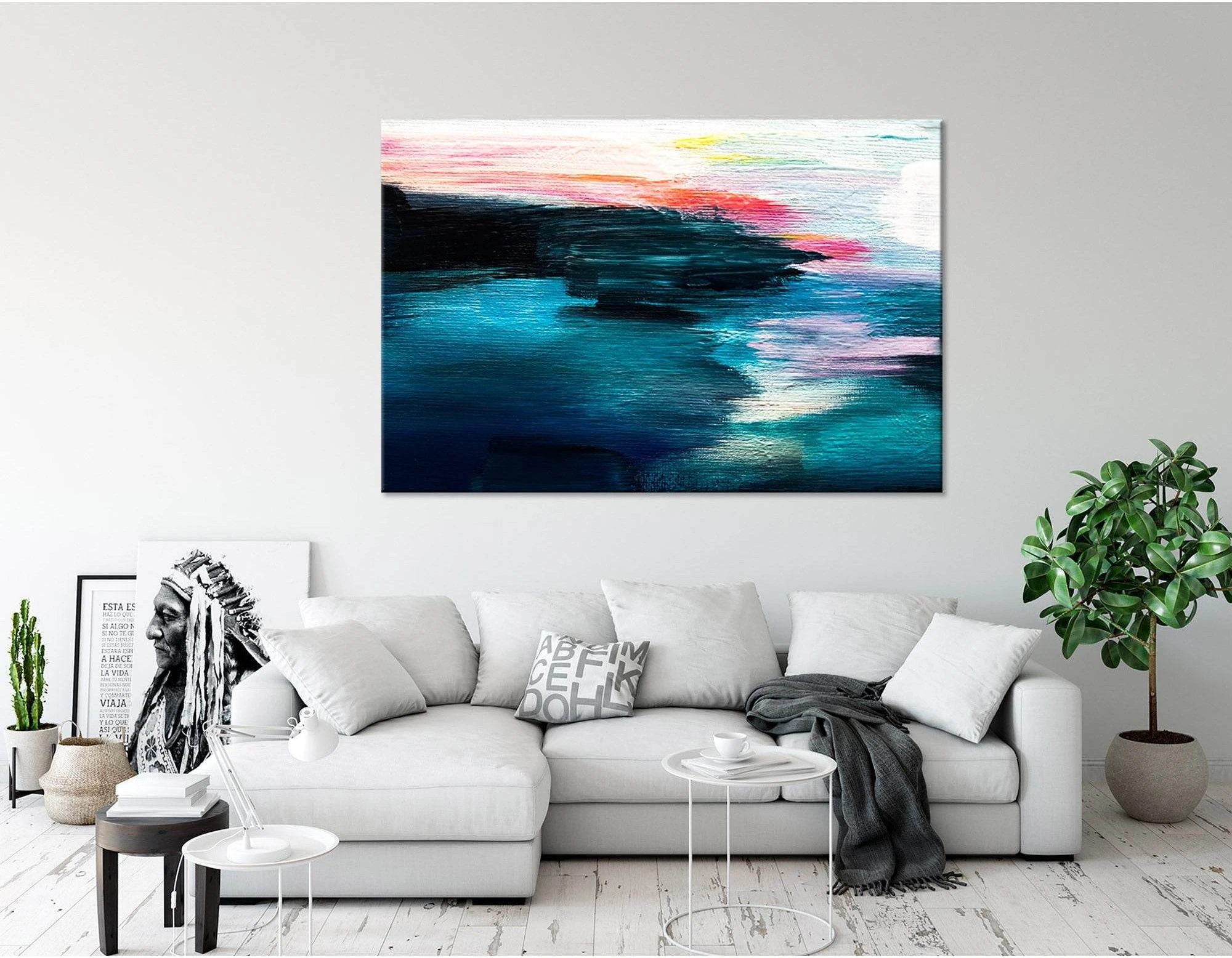 Waves In The Ocean №04271 Ready to Hang Canvas Print - Zellart Canvas Prints ALL_Products