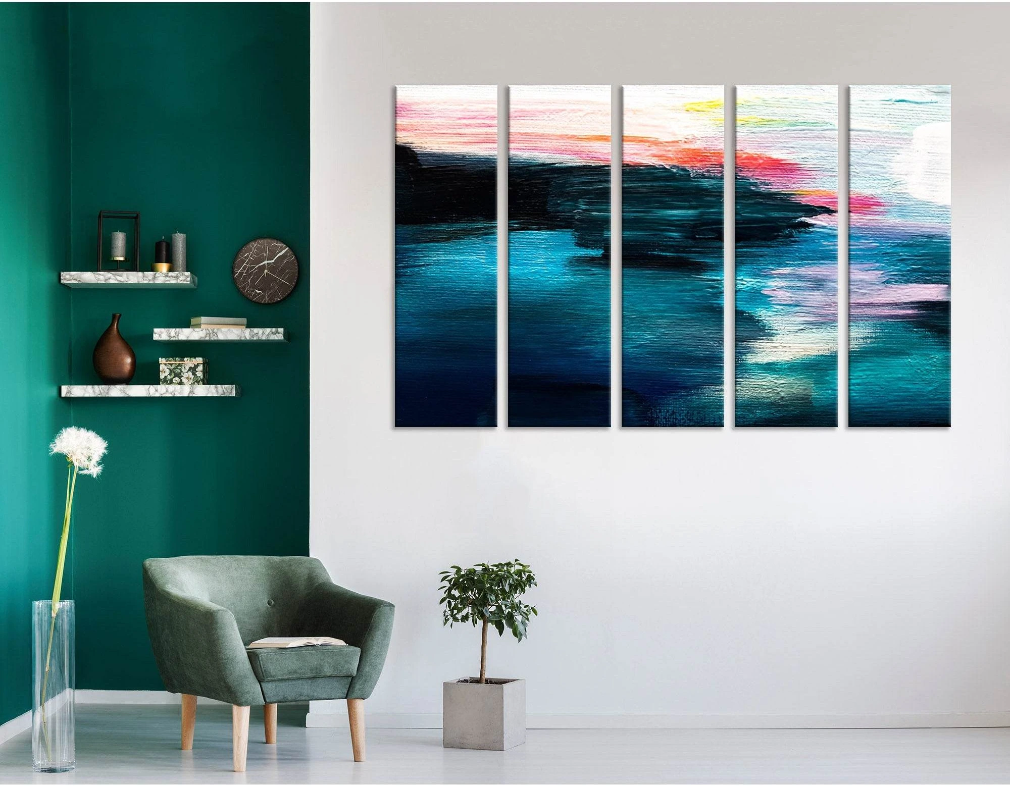 Waves In The Ocean №04271 Ready to Hang Canvas Print - Zellart Canvas Prints ALL_Products