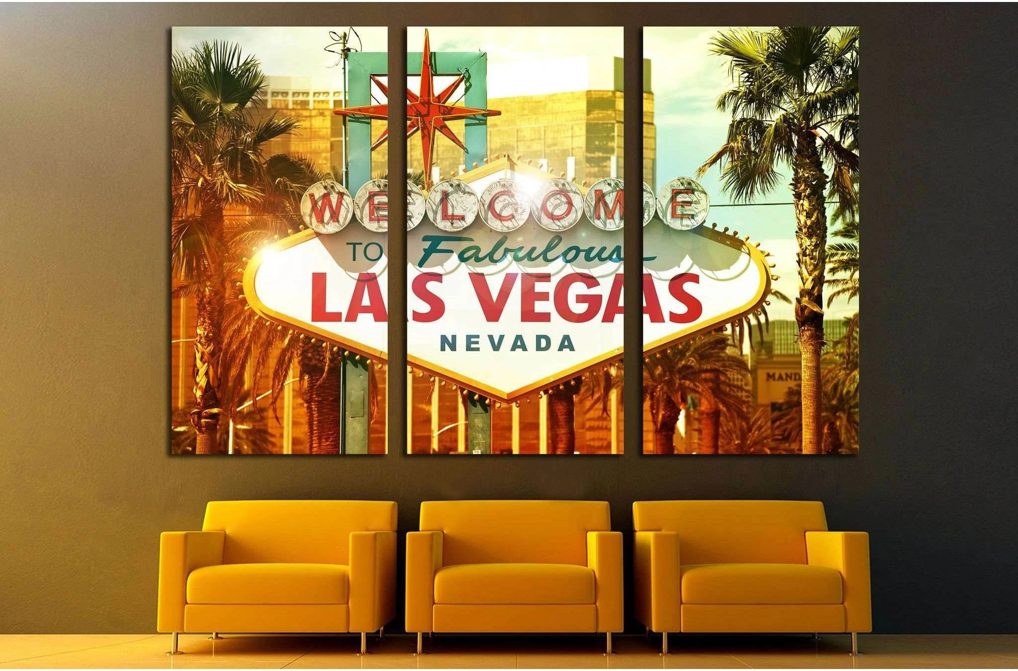 Welcome to Las Vegas №544 Ready to Hang Canvas Print - Zellart Canvas Prints ALL_Products, s-544