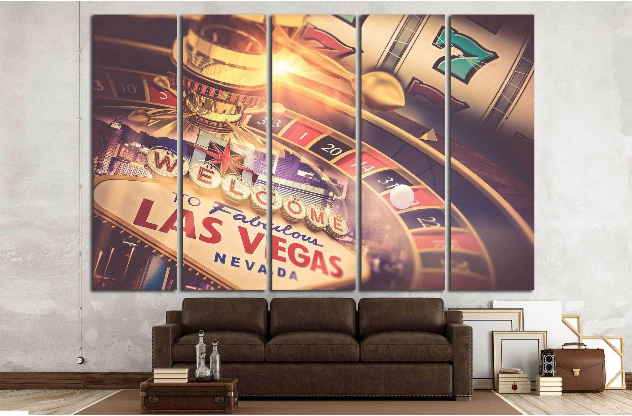 welcome to las vegas sign №727 Ready to Hang Canvas Print - Zellart Canvas Prints ALL_Products, s-727