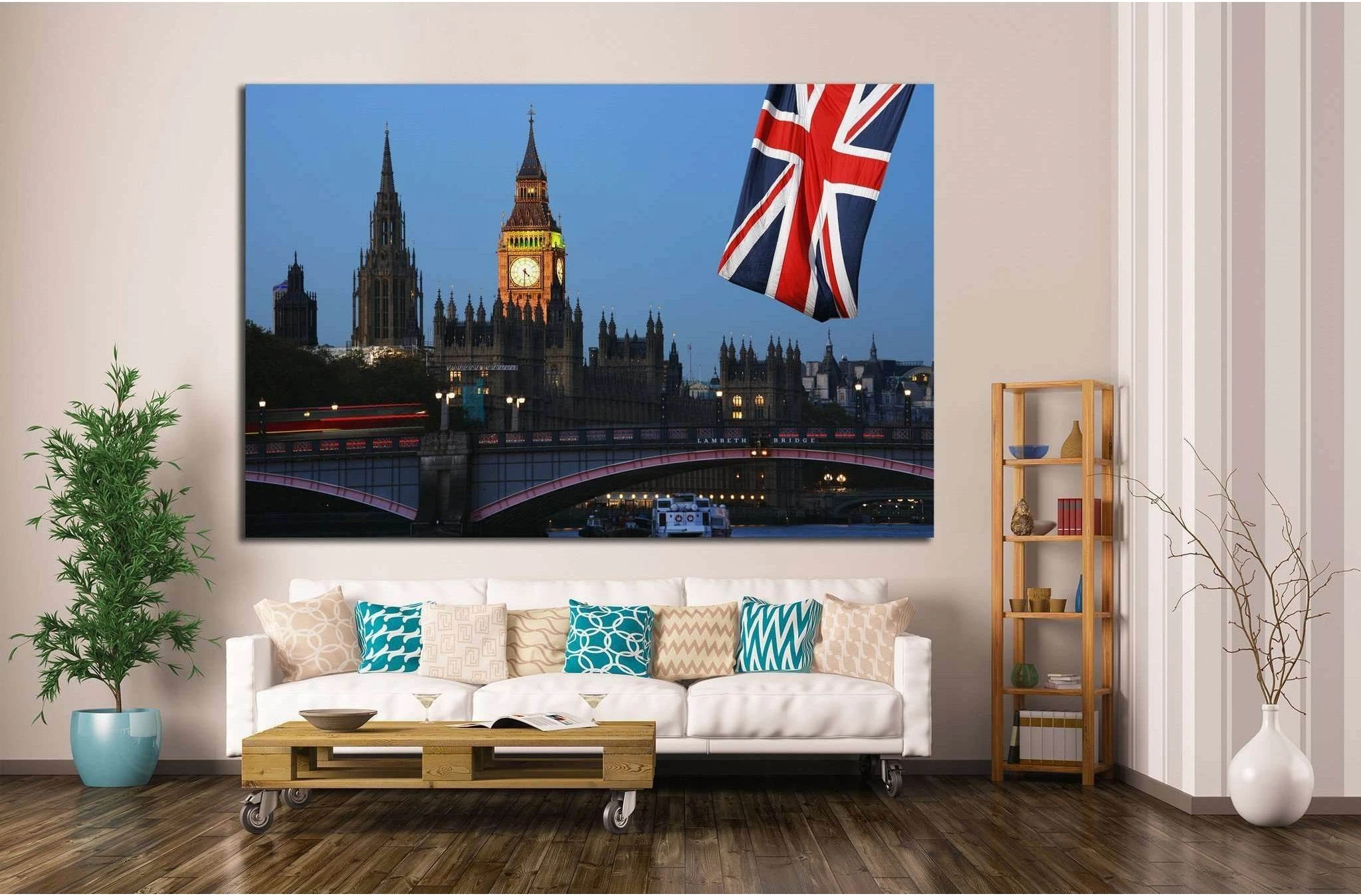 Westminster Palace, London №794 Ready to Hang Canvas Print - Zellart Canvas Prints ALL_Products, s-794