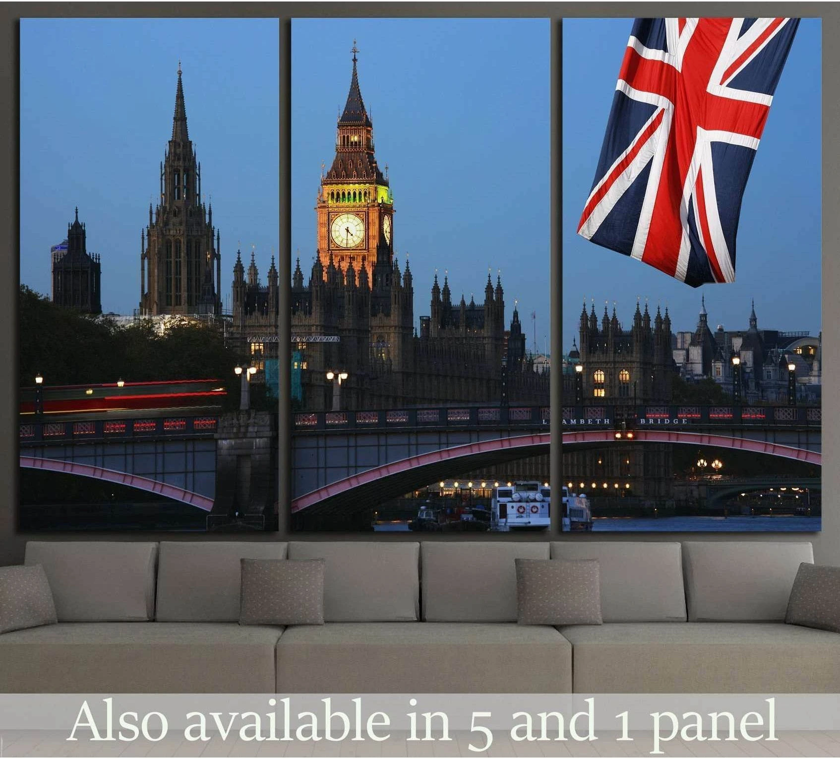 Westminster Palace, London №794 Ready to Hang Canvas Print - Zellart Canvas Prints ALL_Products, s-794