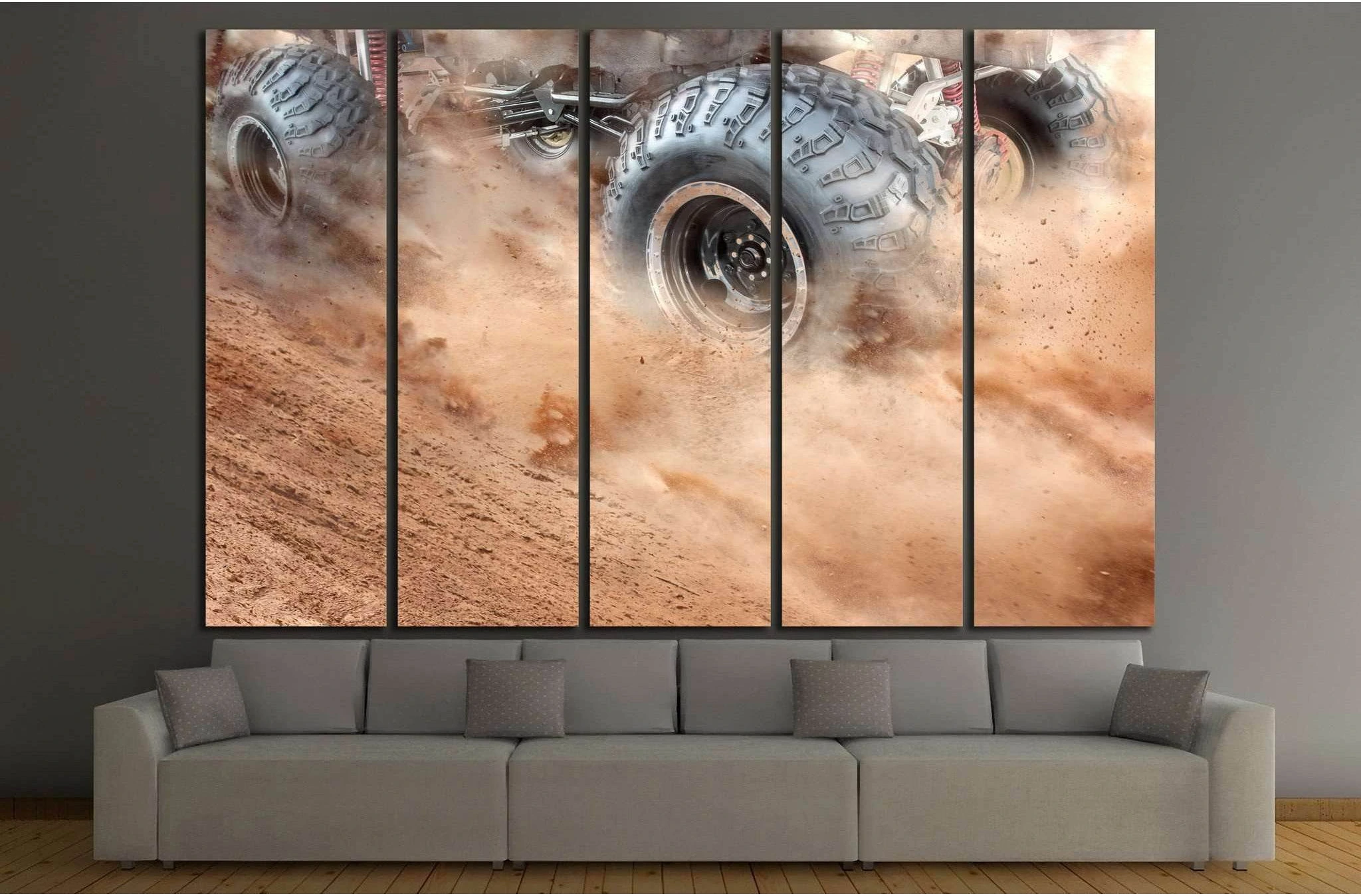 wheels tires and off-road truck №1866 Ready to Hang Canvas Print - Zellart Canvas Prints ALL_Products, s-1866